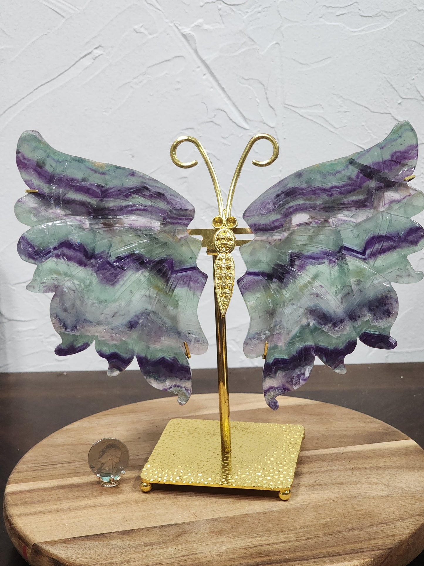 Rainbow flourite butterfly