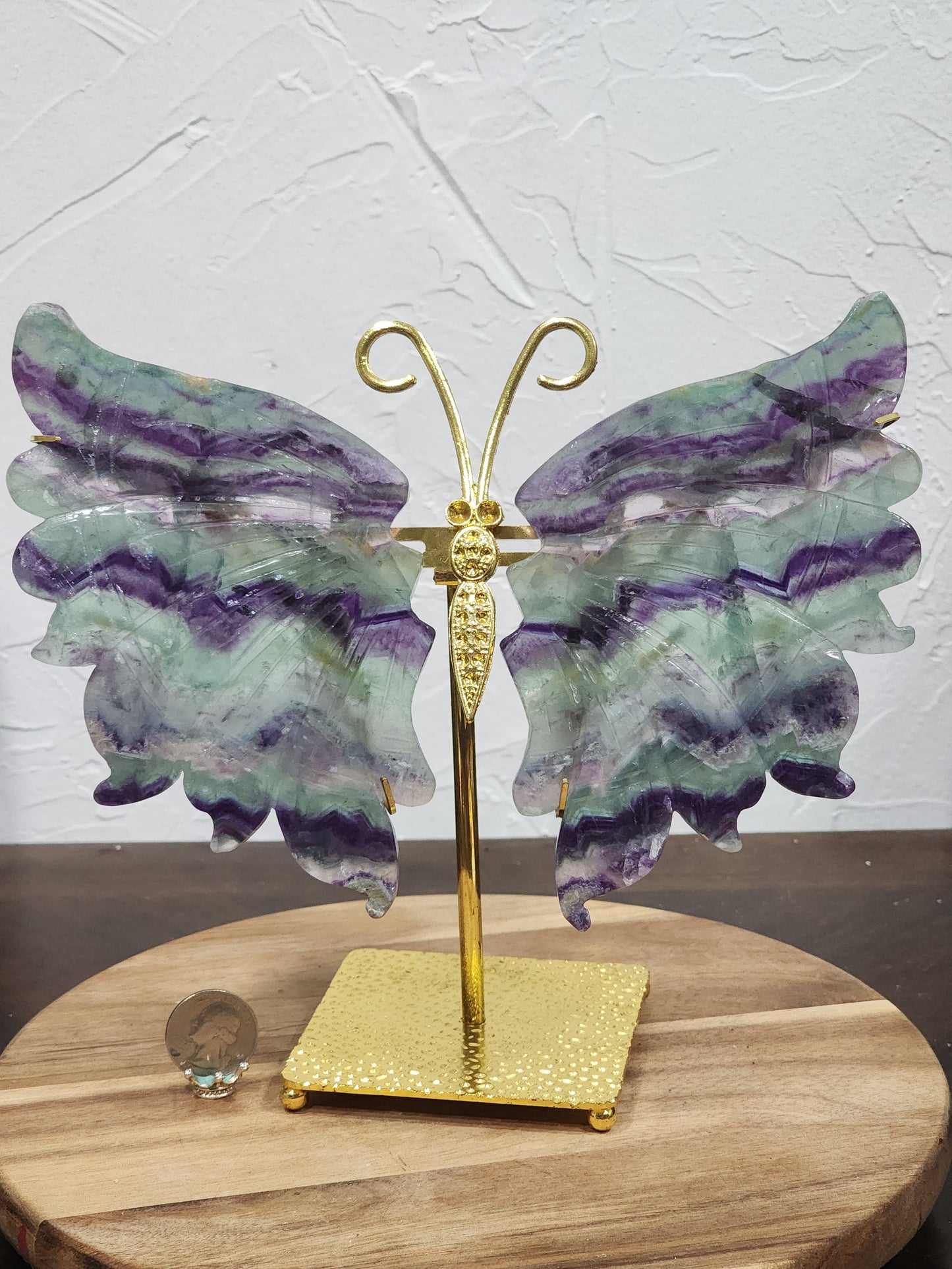 Rainbow flourite butterfly