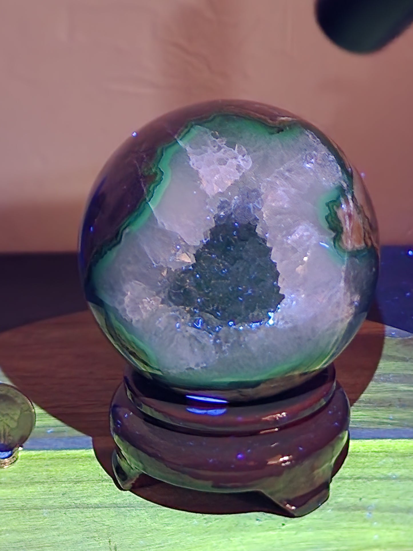 Volcano agate sphere