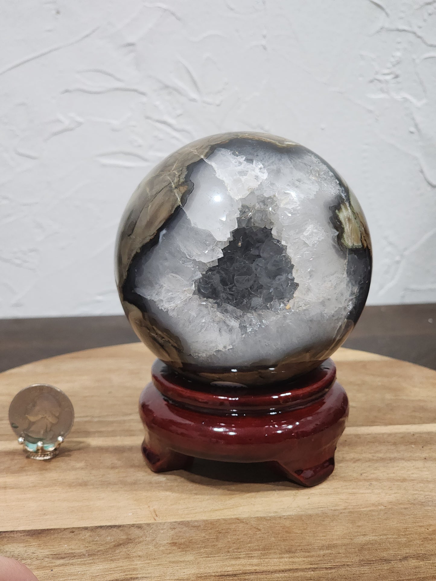 Volcano agate sphere