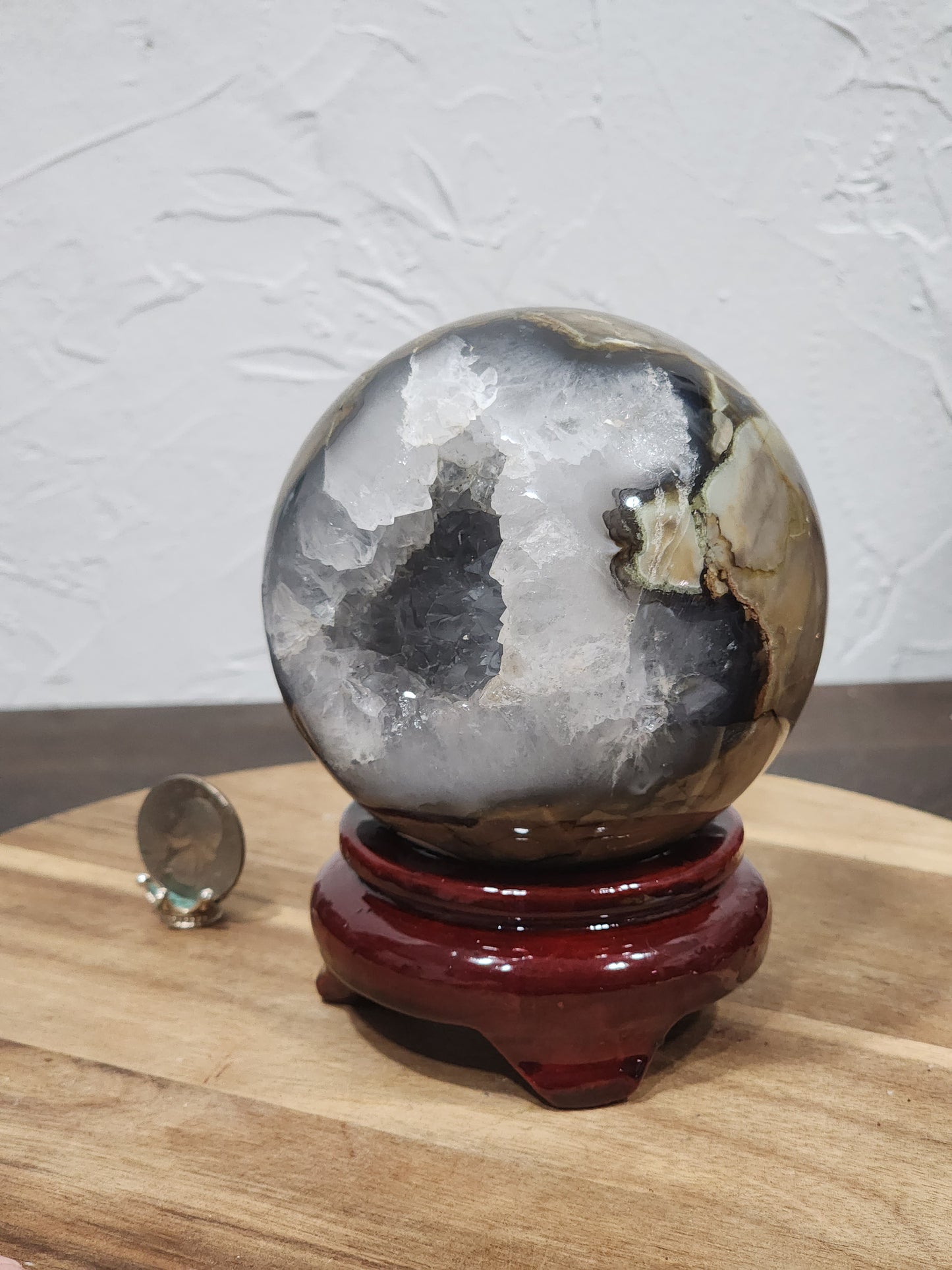 Volcano agate sphere