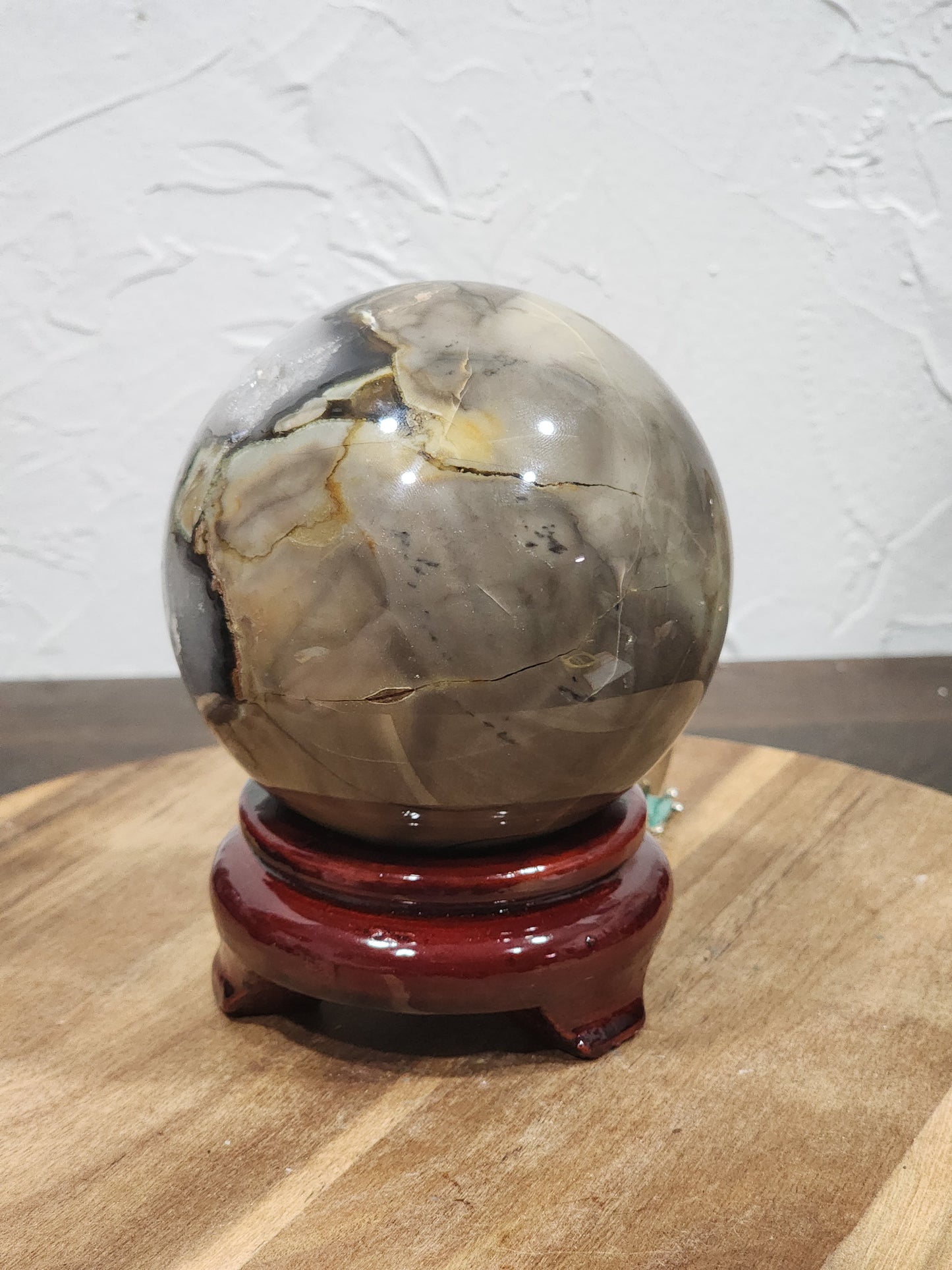 Volcano agate sphere