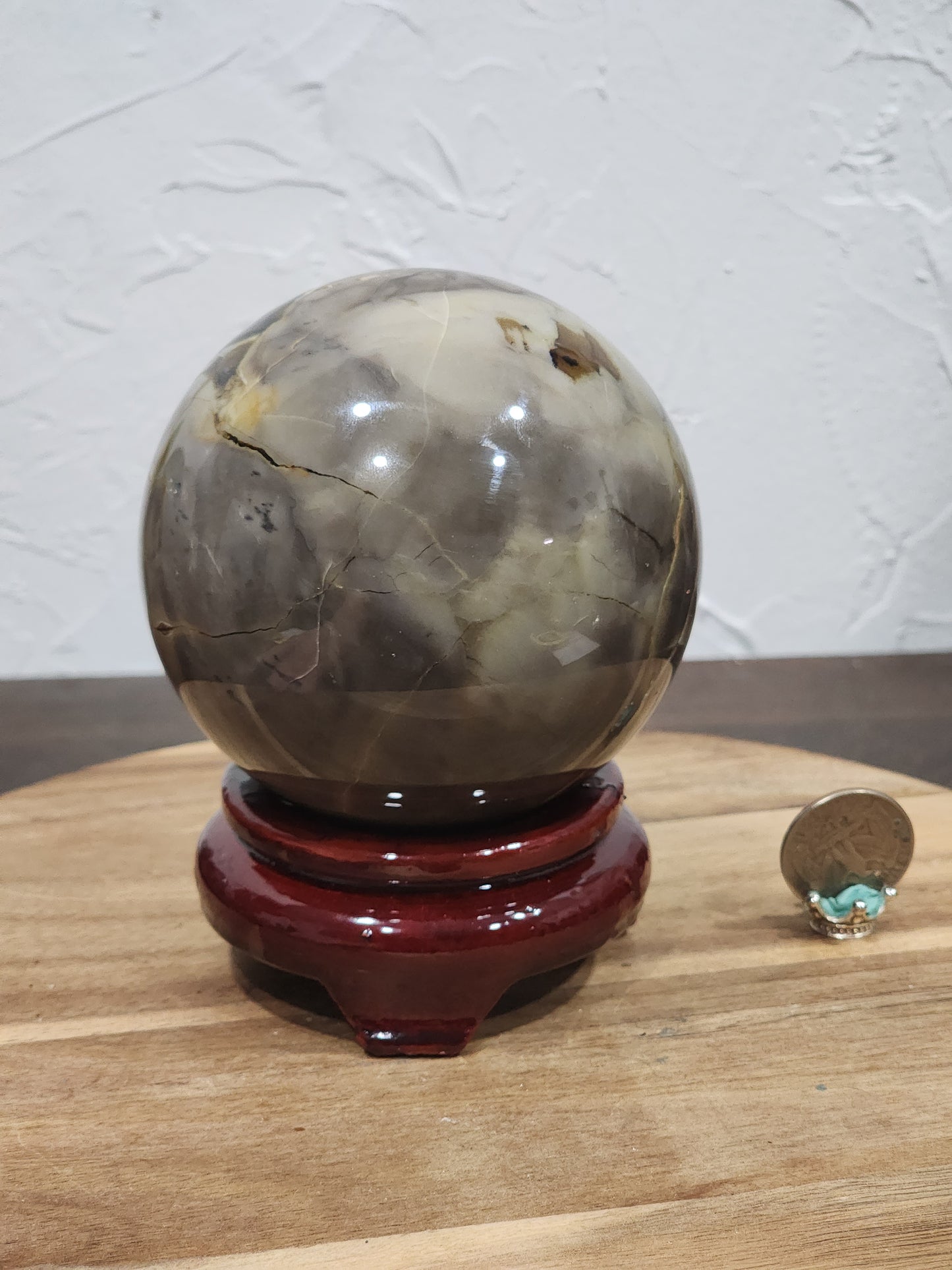 Volcano agate sphere