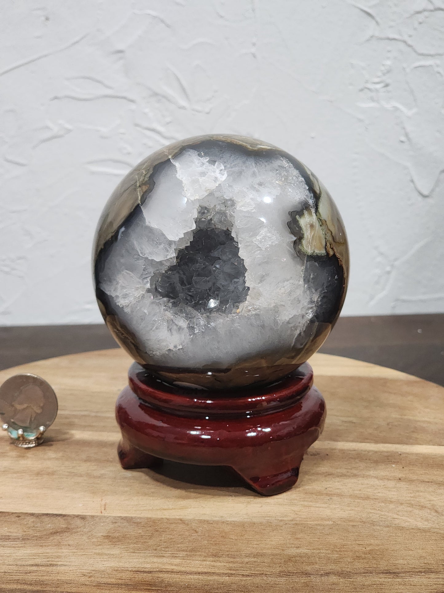 Volcano agate sphere