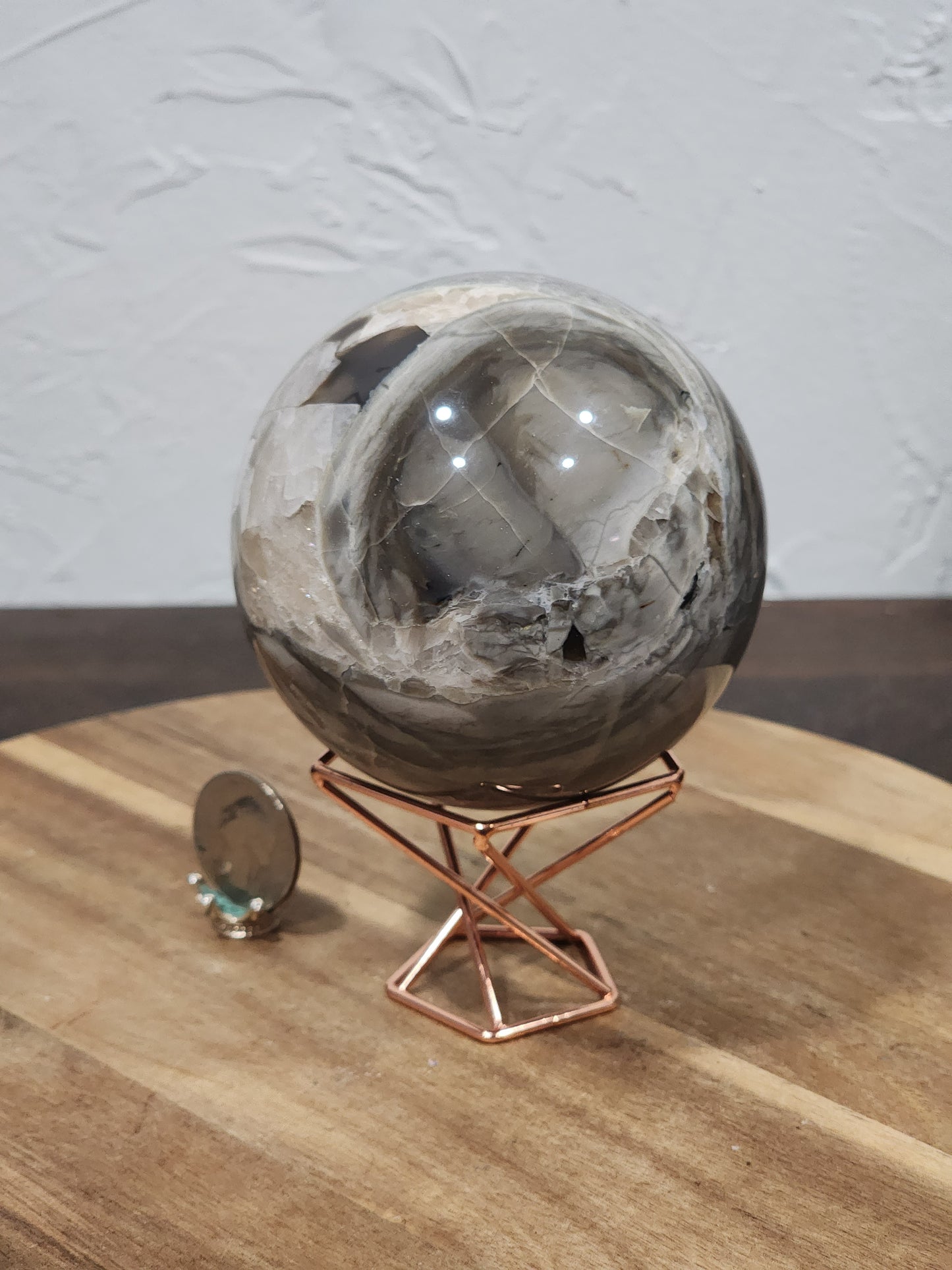 Volcano agate sphere