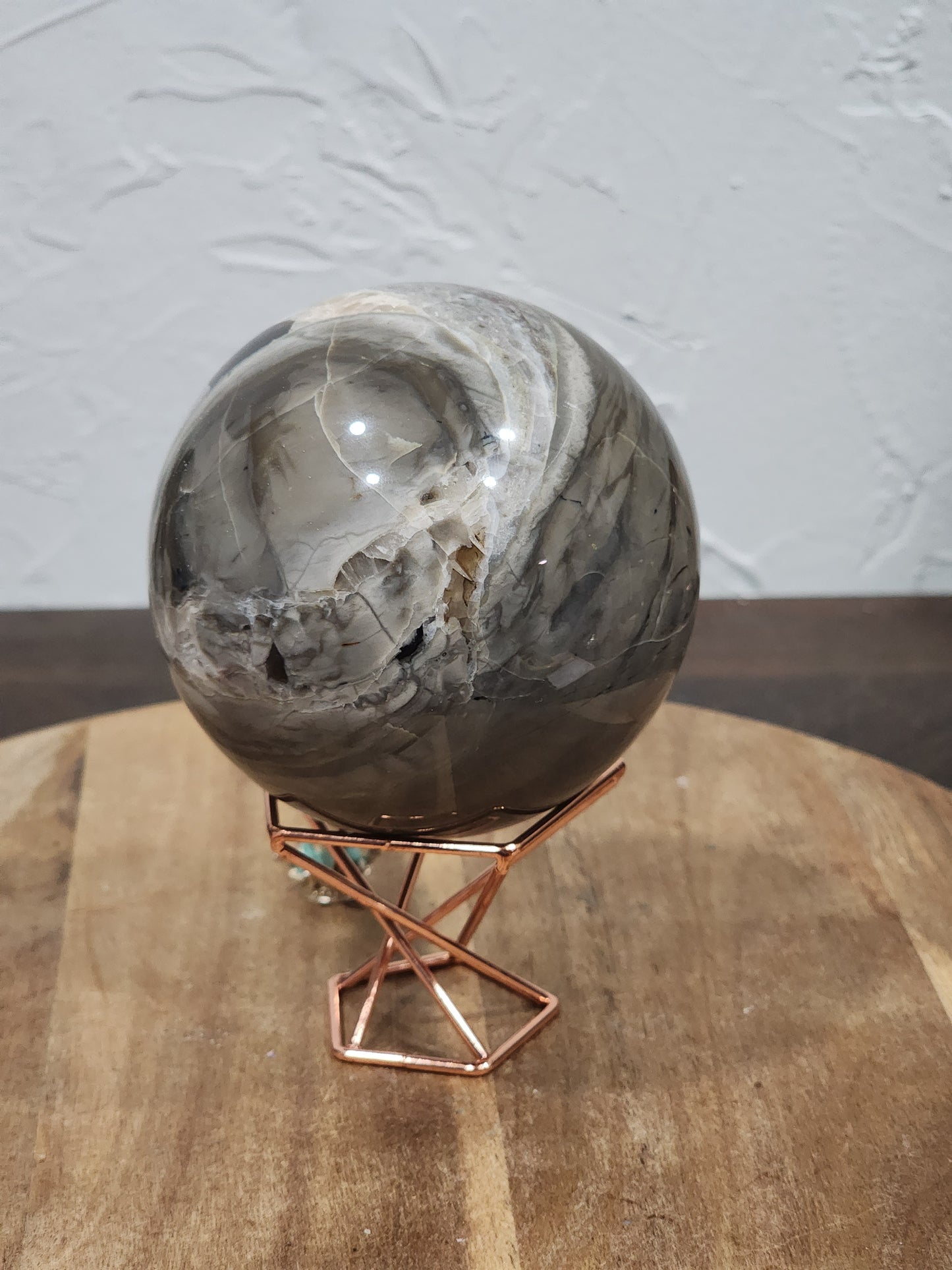 Volcano agate sphere
