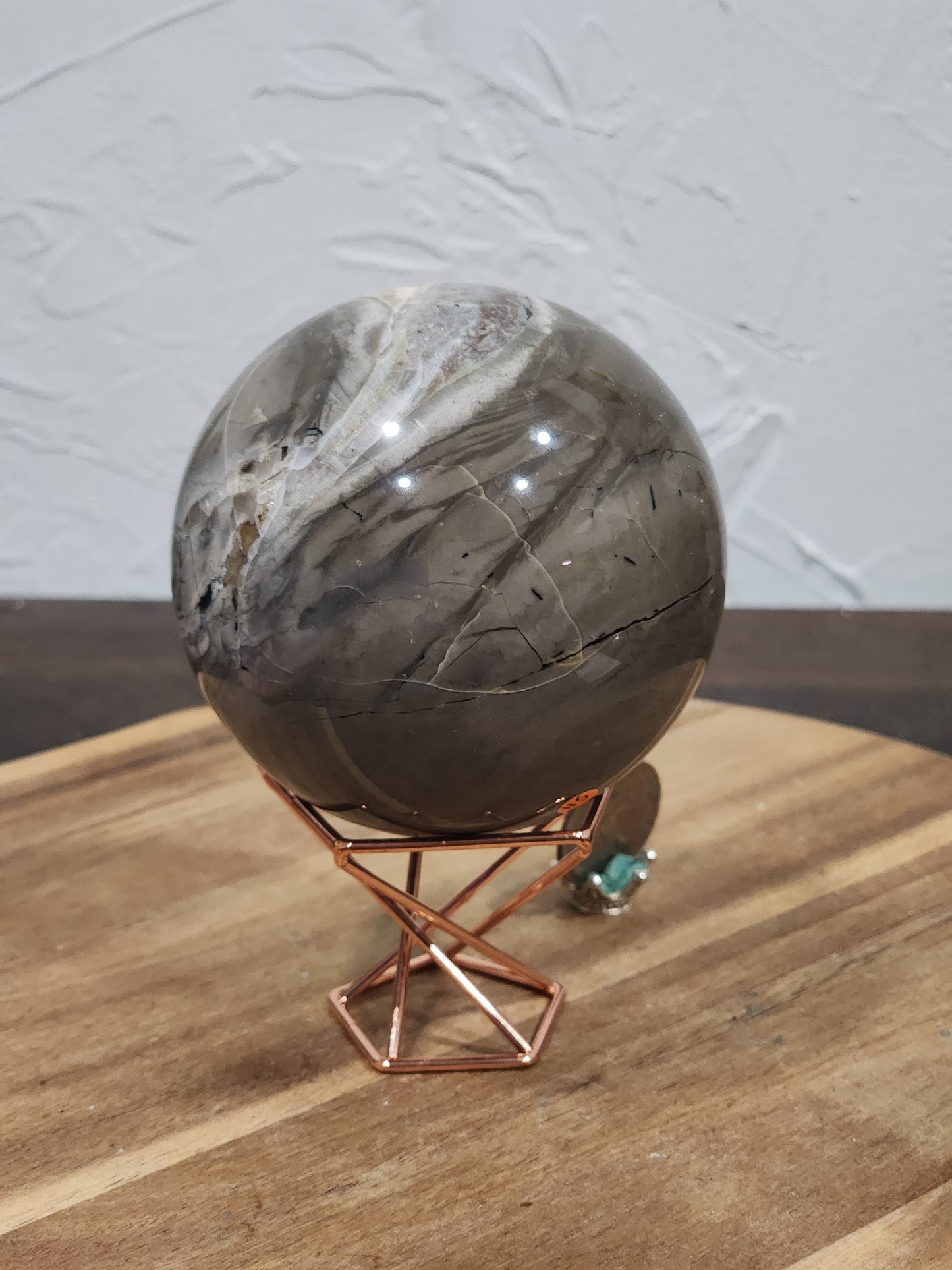 Volcano agate sphere