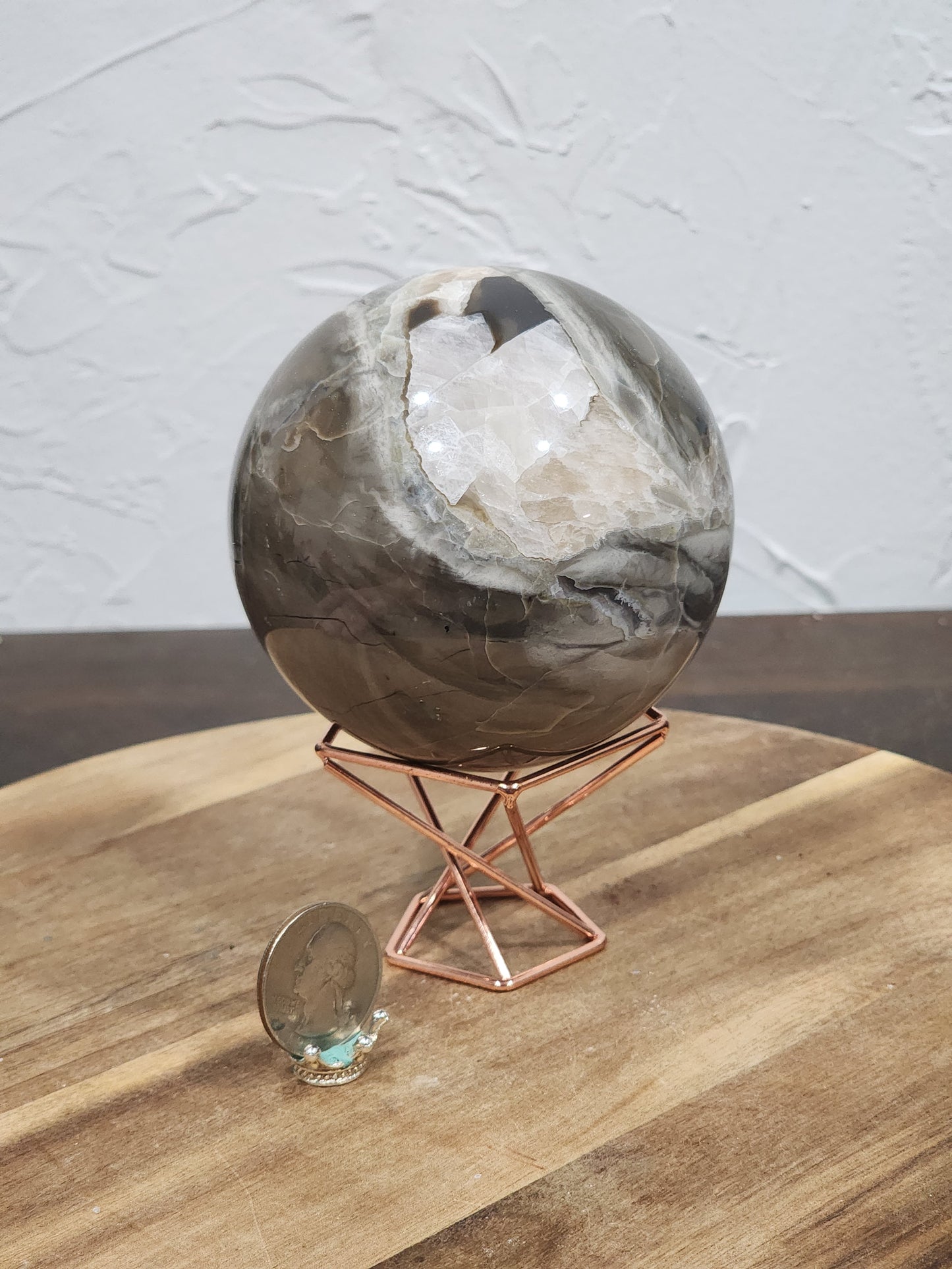 Volcano agate sphere