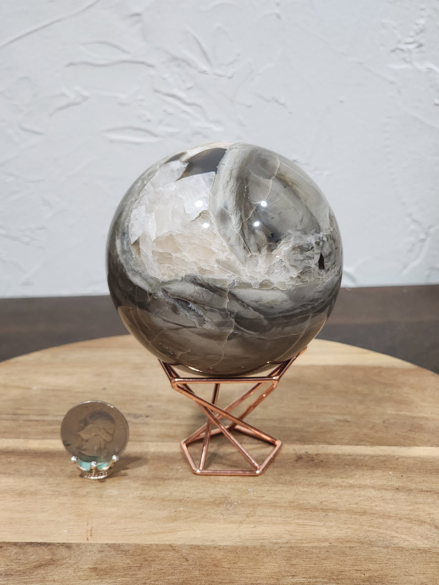 Volcano agate sphere