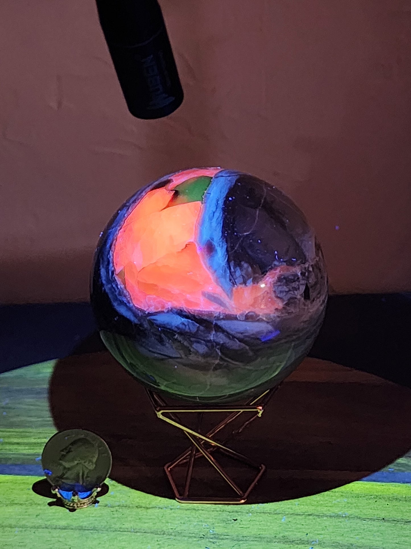 Volcano agate sphere