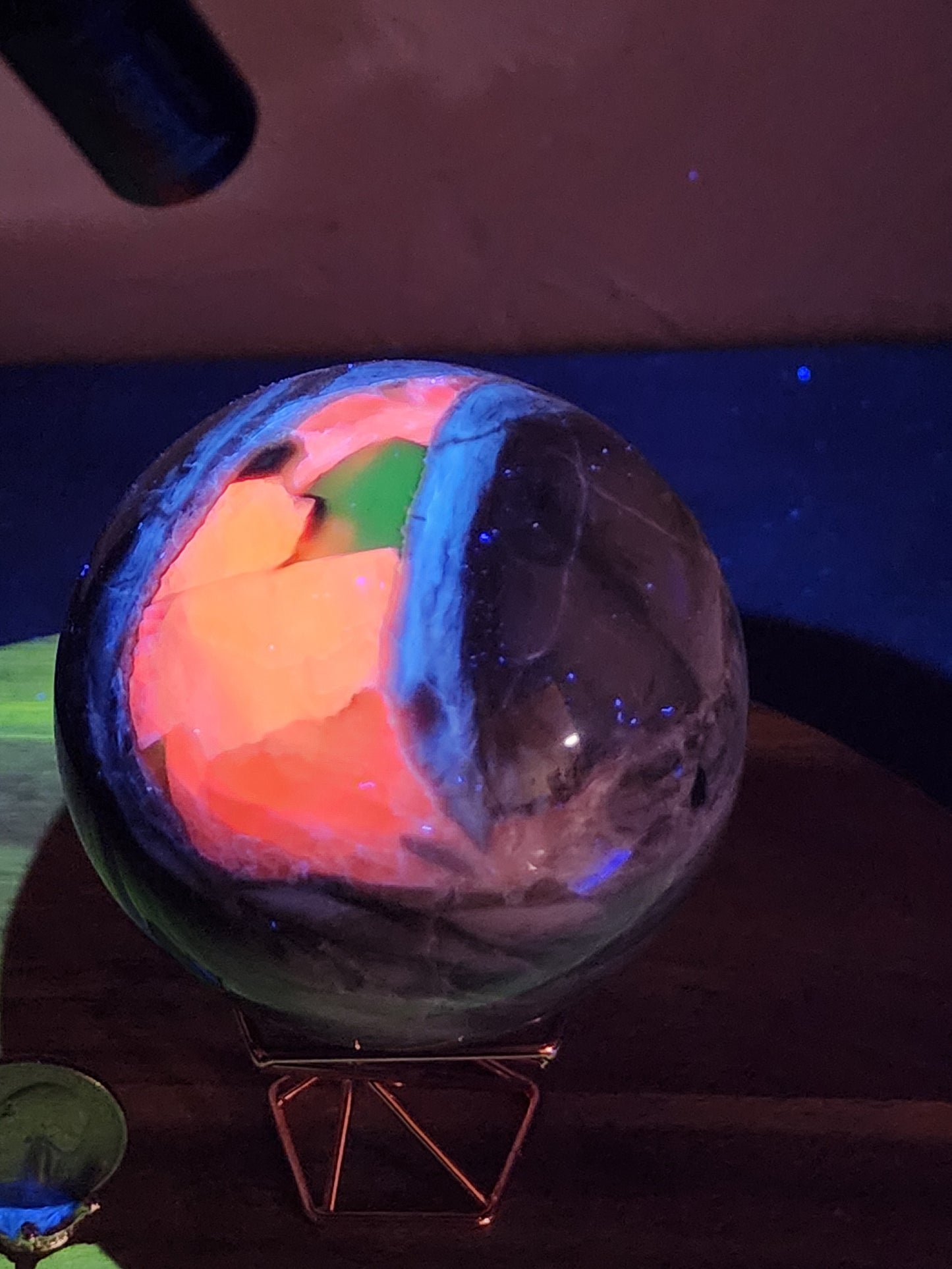 Volcano agate sphere
