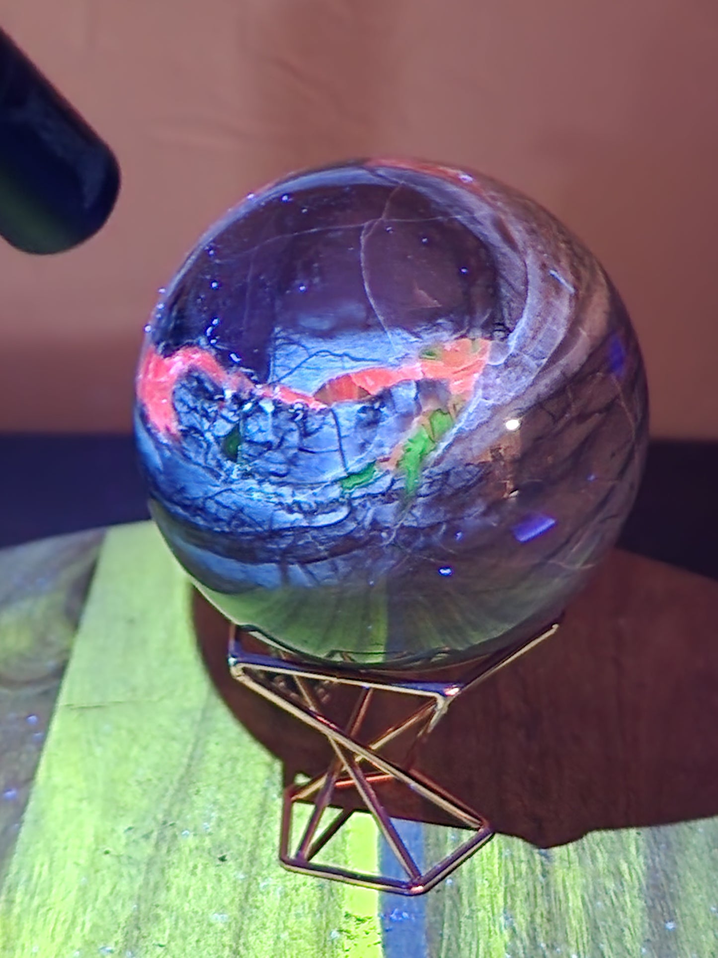Volcano agate sphere