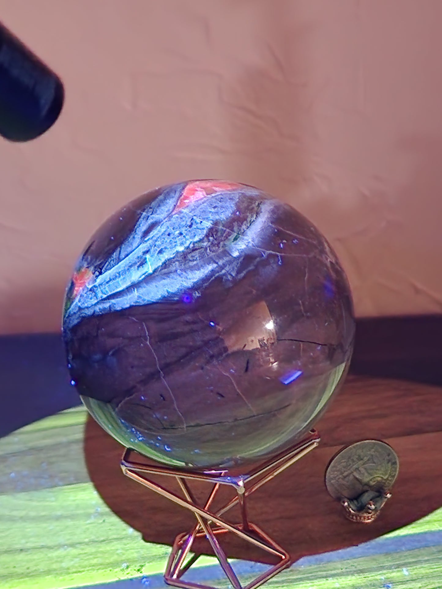 Volcano agate sphere