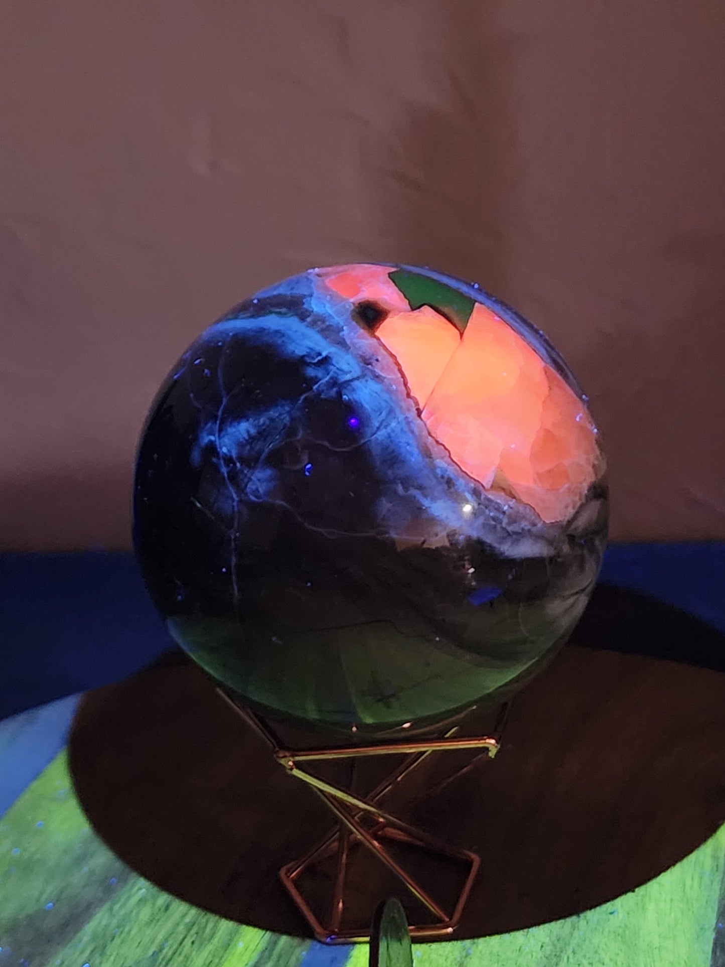 Volcano agate sphere