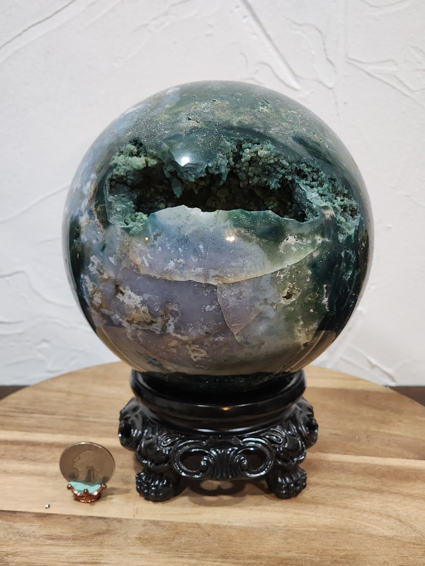 Ocean jasper statement sphere