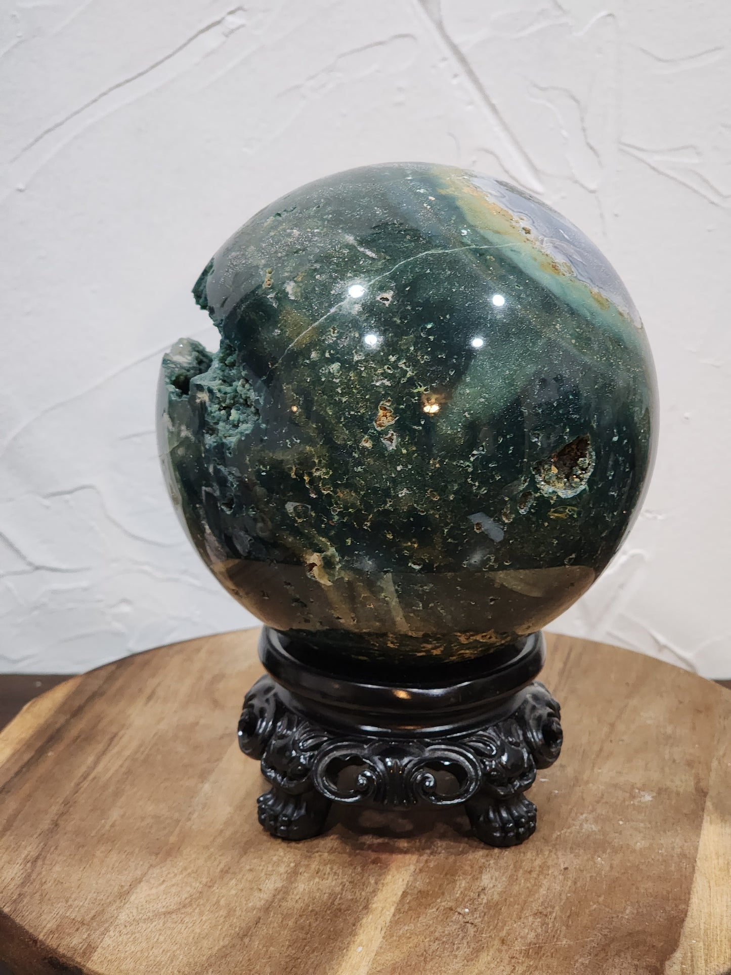 Ocean jasper statement sphere