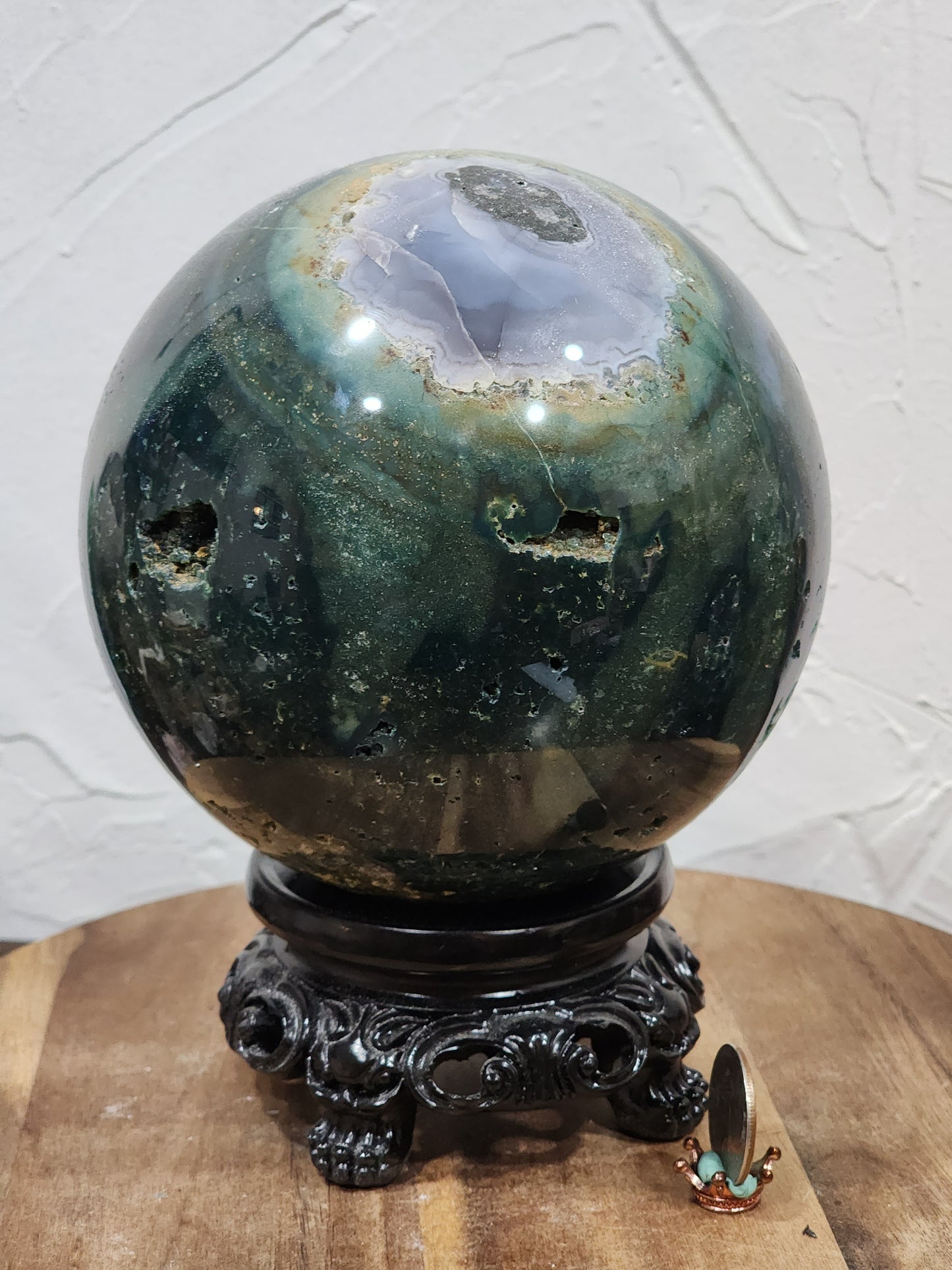 Ocean jasper statement sphere