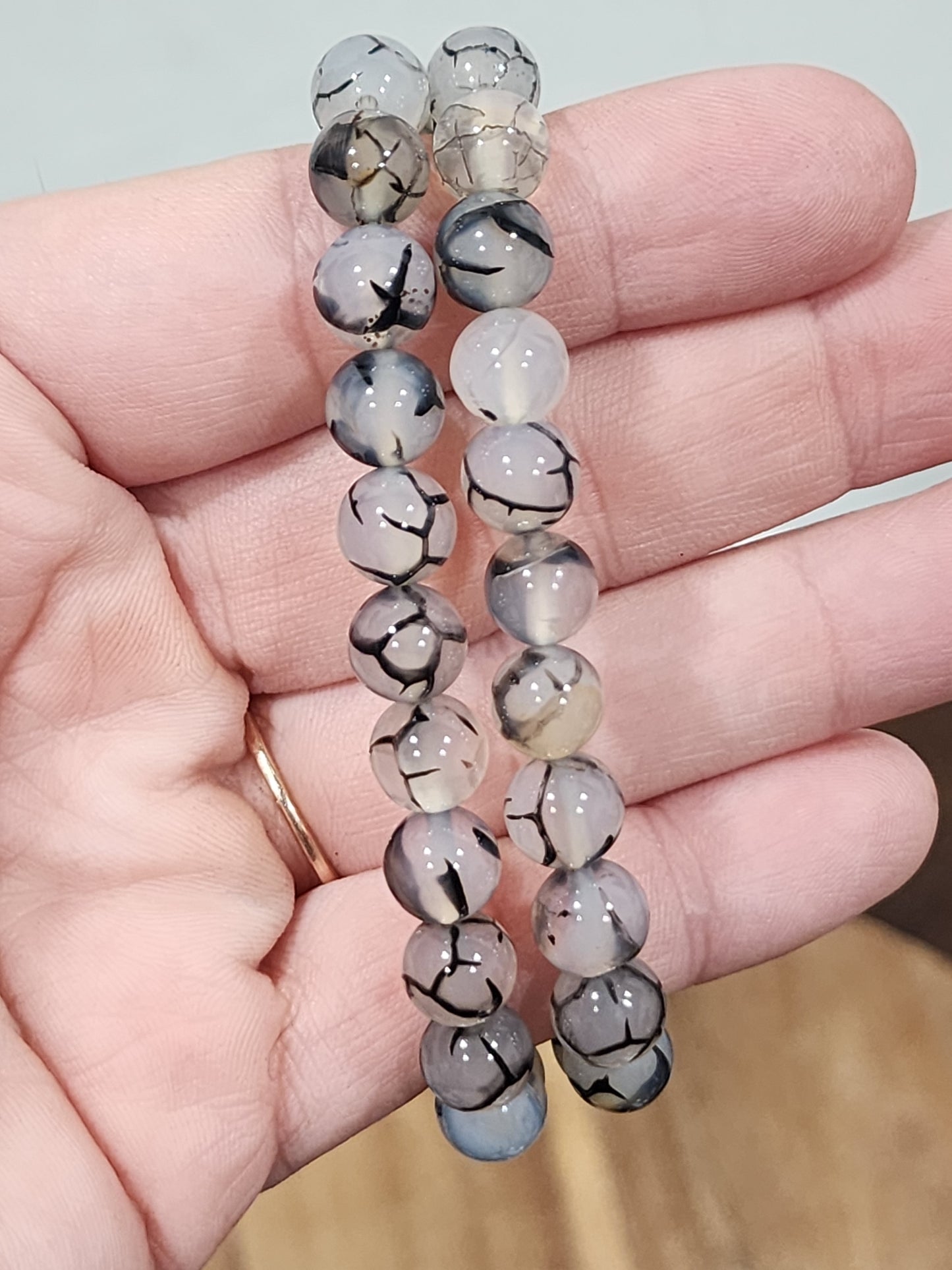 Dragon vein agate bracelet