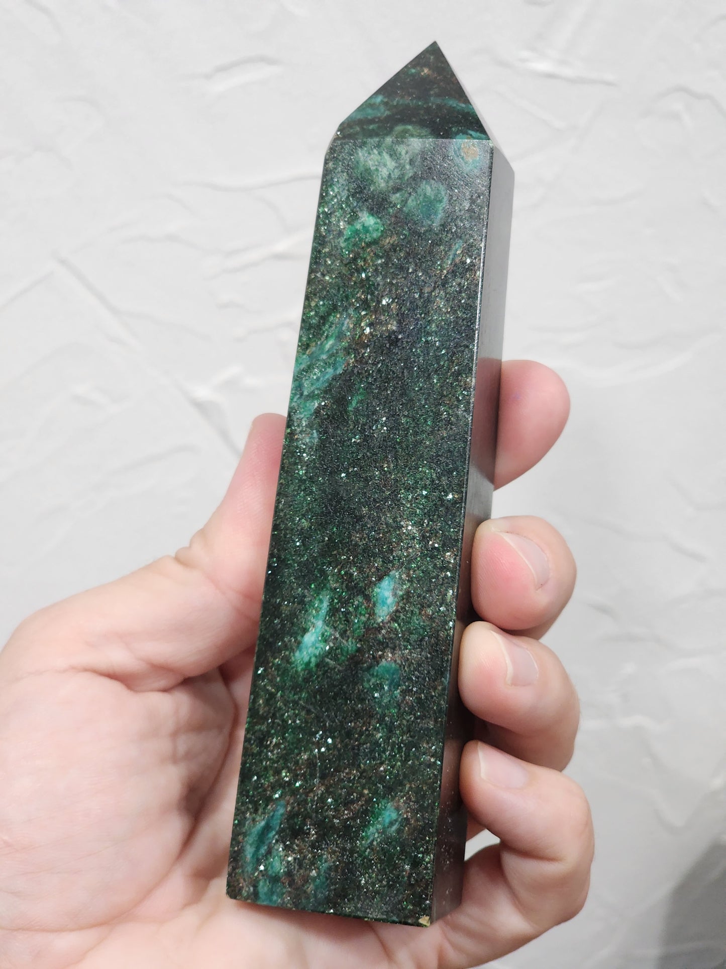 Green mica tower