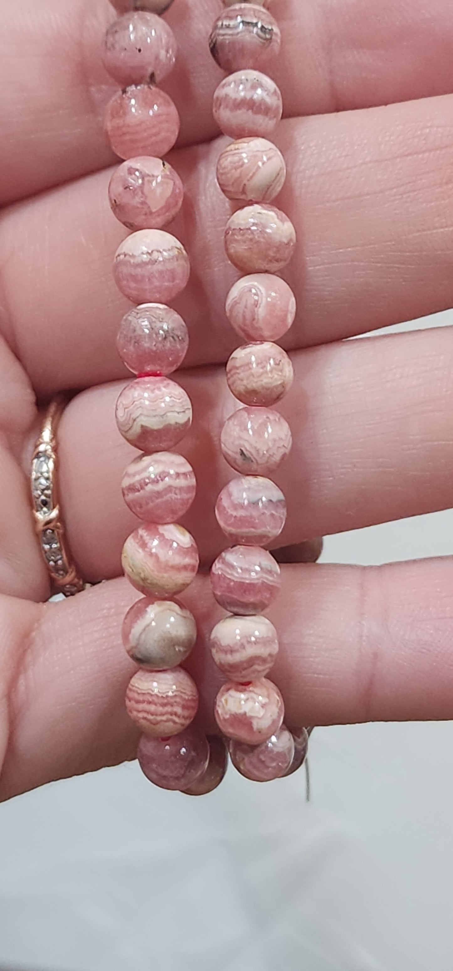 Rhodochrosite bracelet