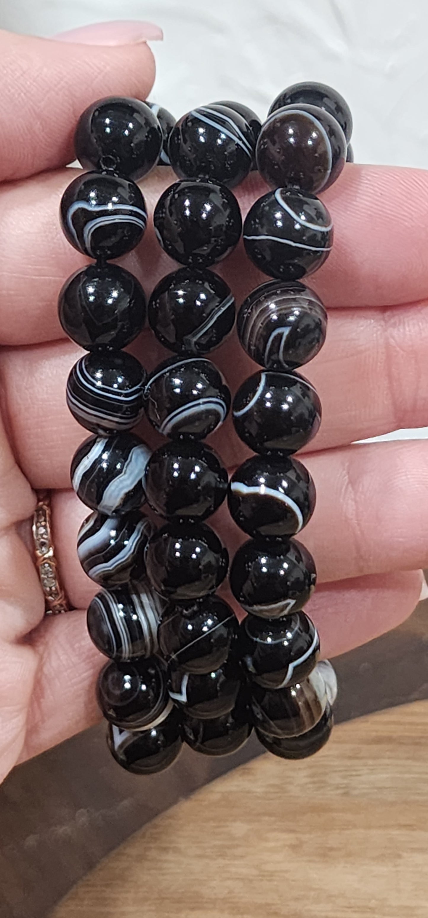 Black agate bracelet