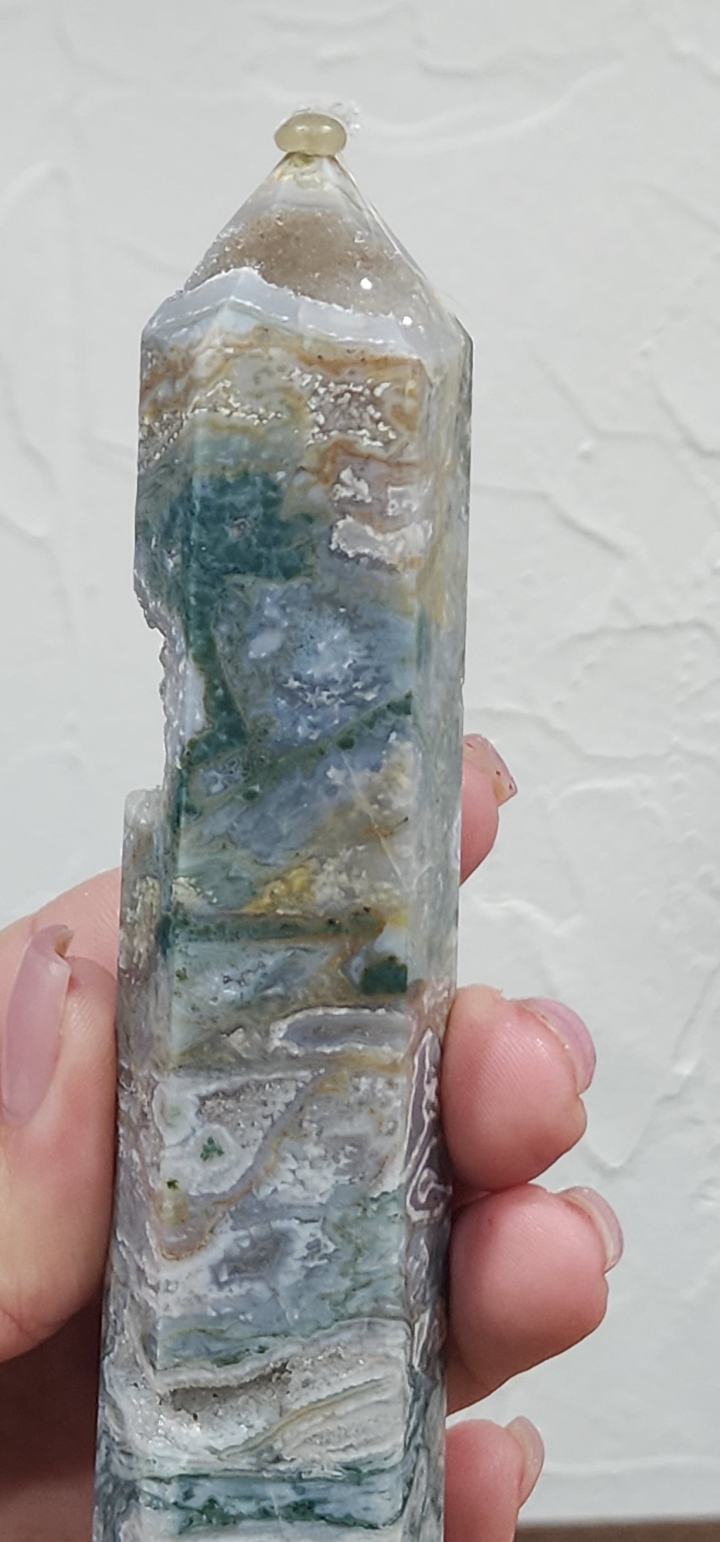 Moss agate tower