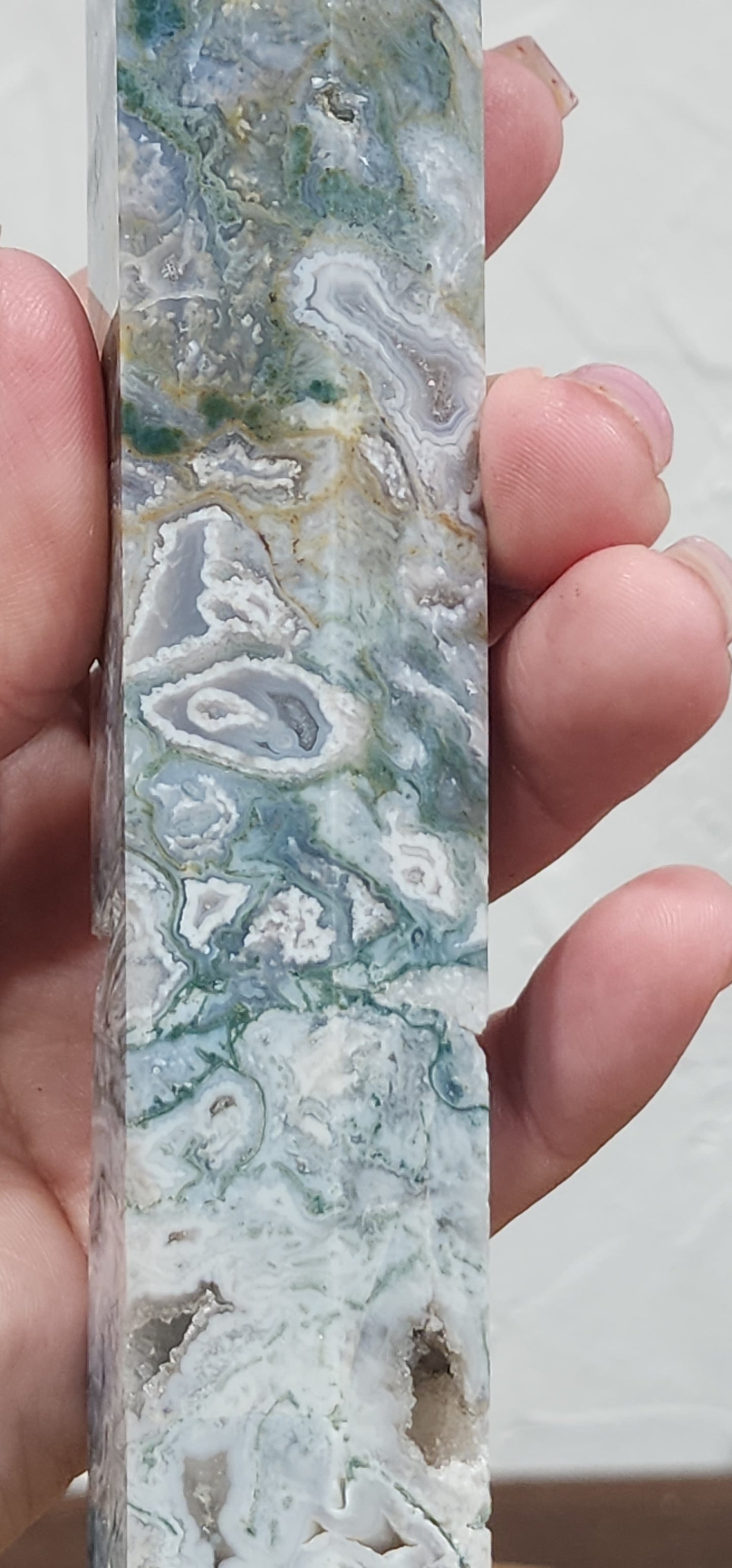 Moss agate tower