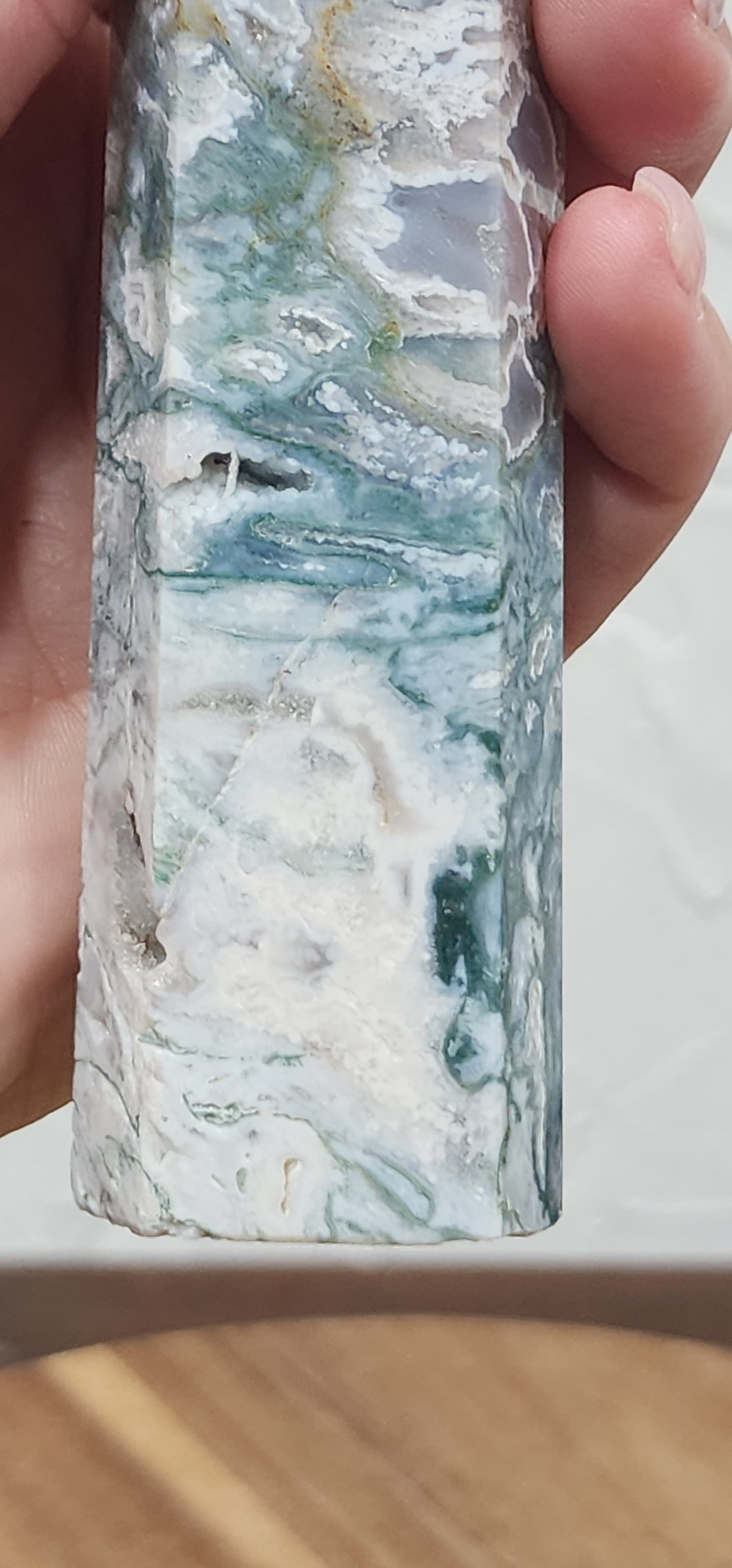 Moss agate tower