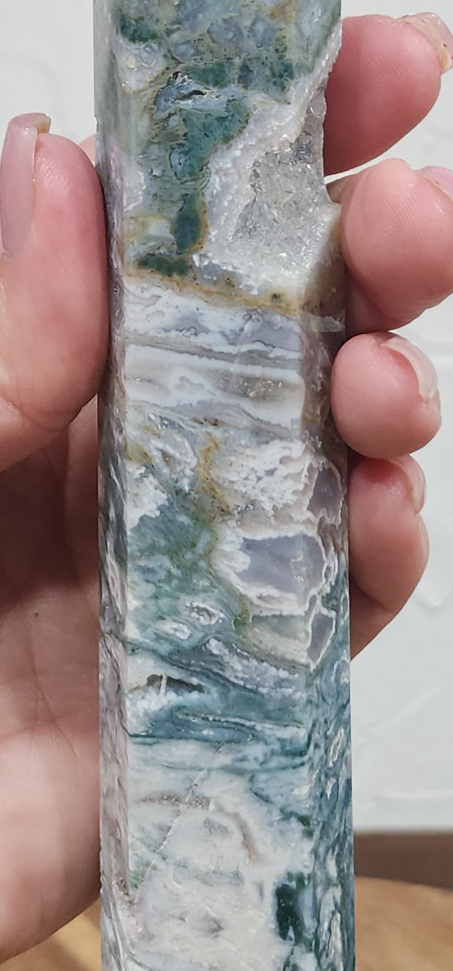 Moss agate tower