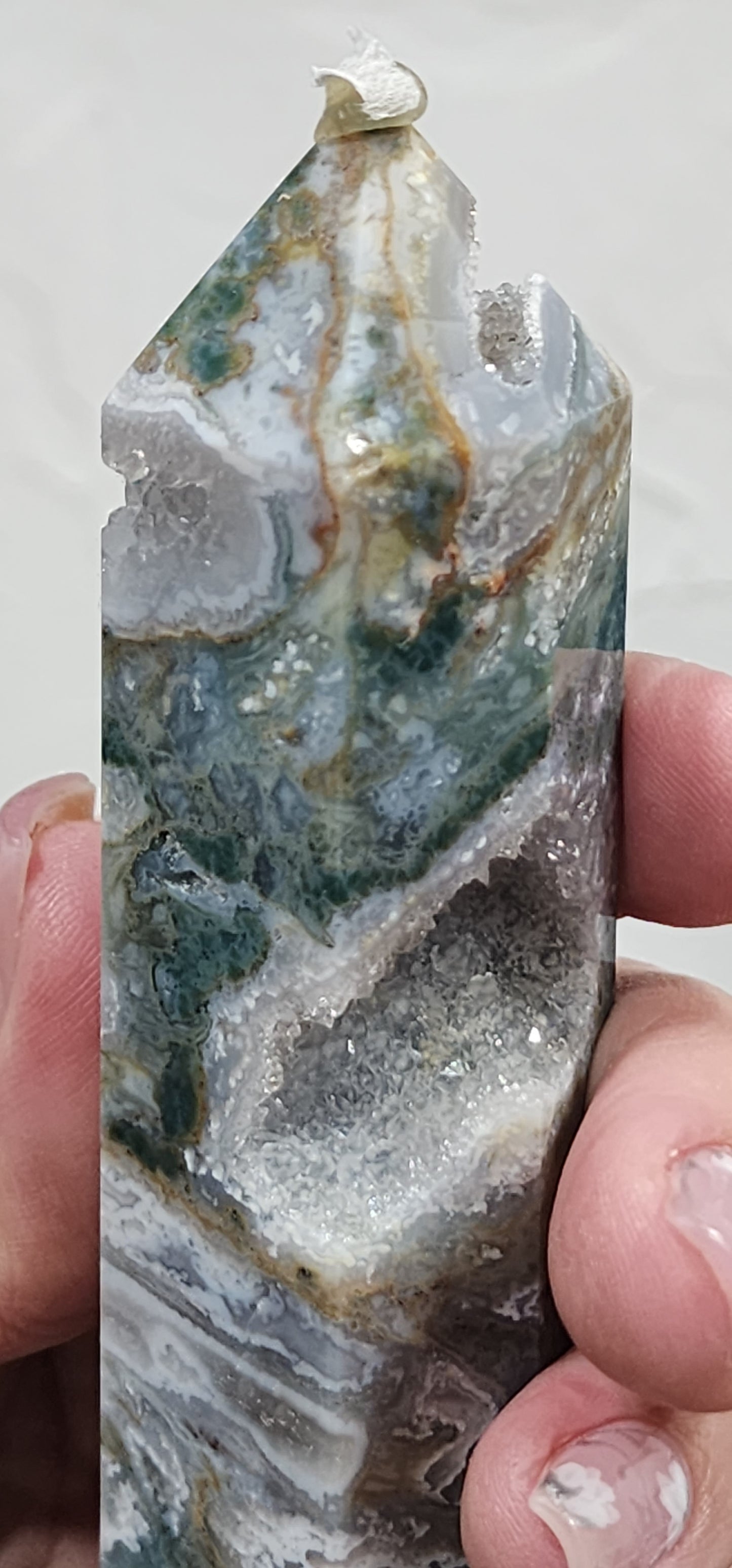Moss agate tower