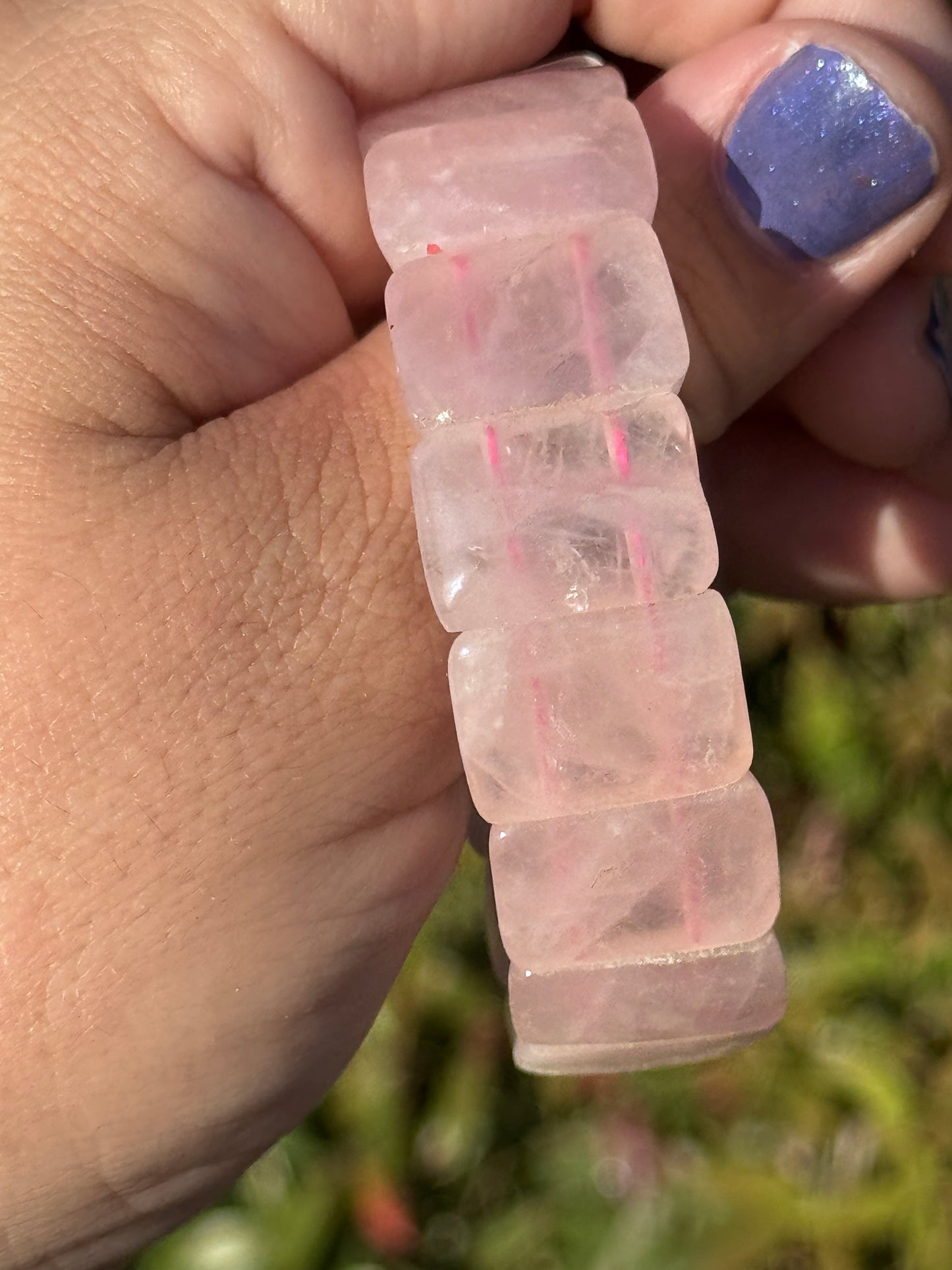 Rose quartz soft bangle