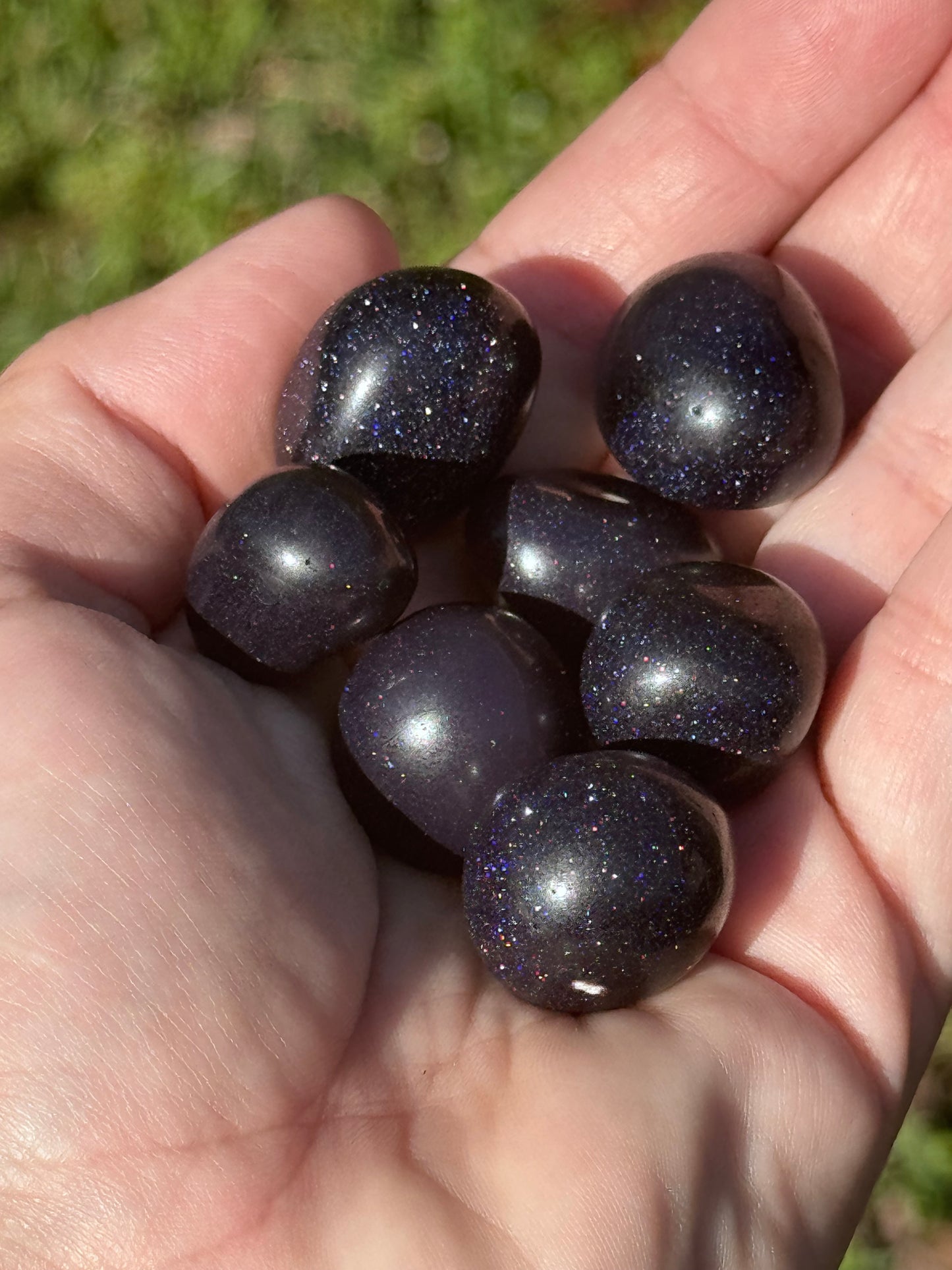 Blue Goldstone Tumble