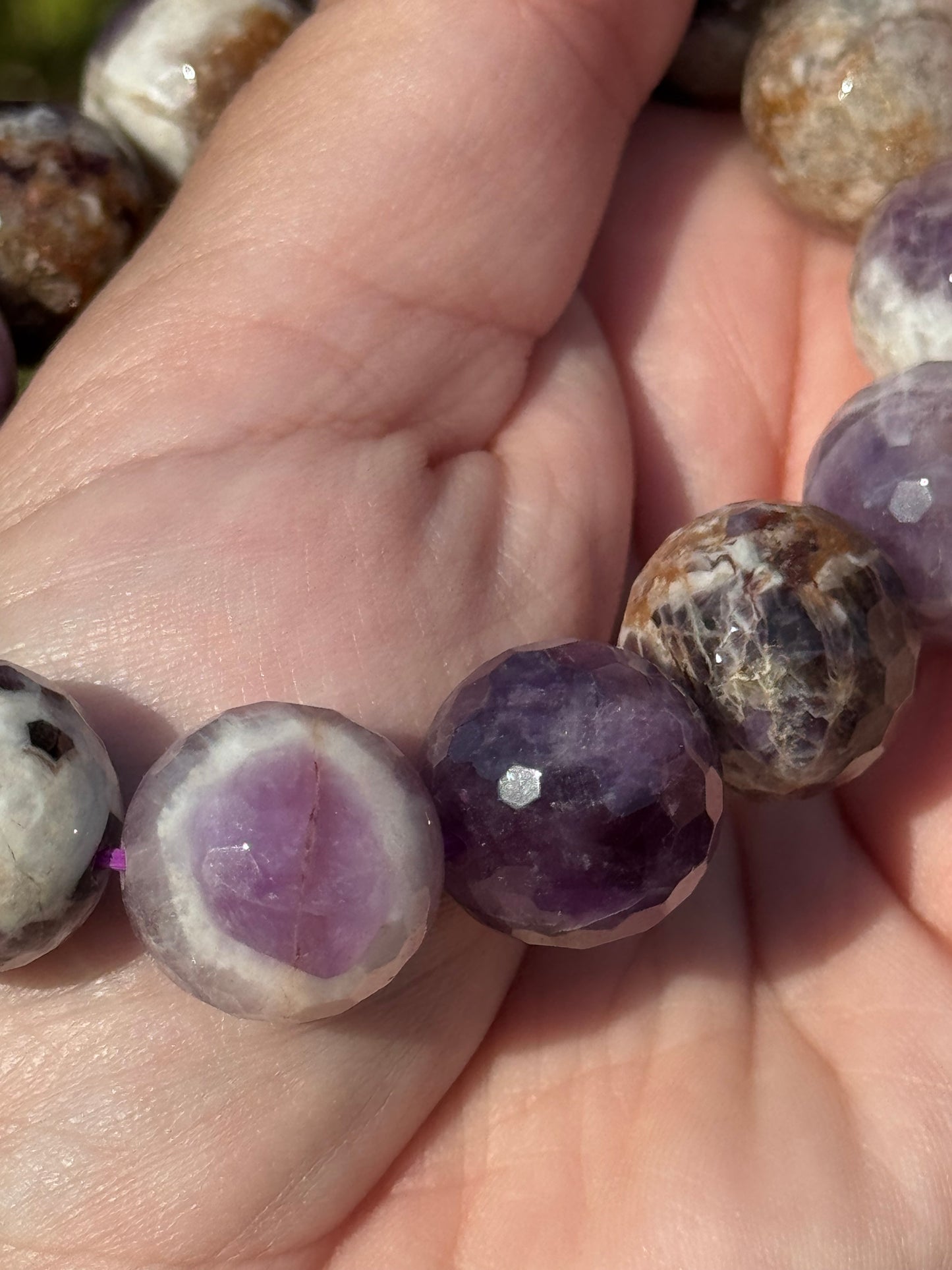 Faceted chevron amethyst