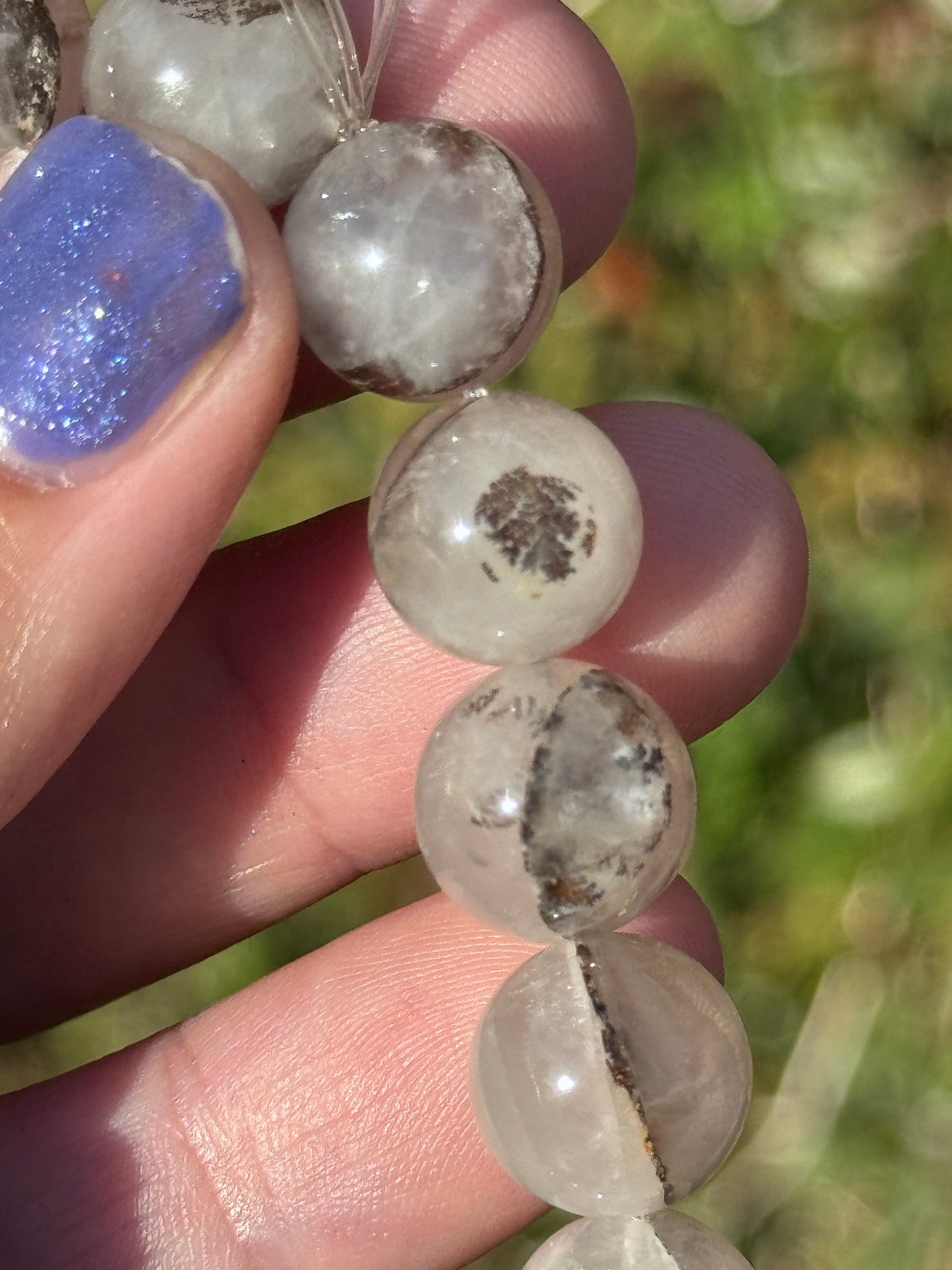 Dendritic in quartz bracelet