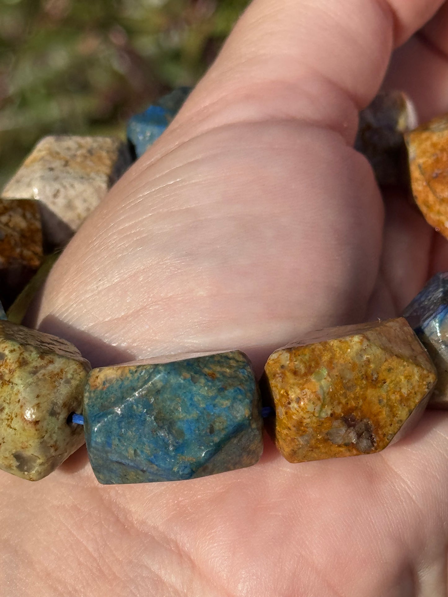 Azurite freeform bracelet