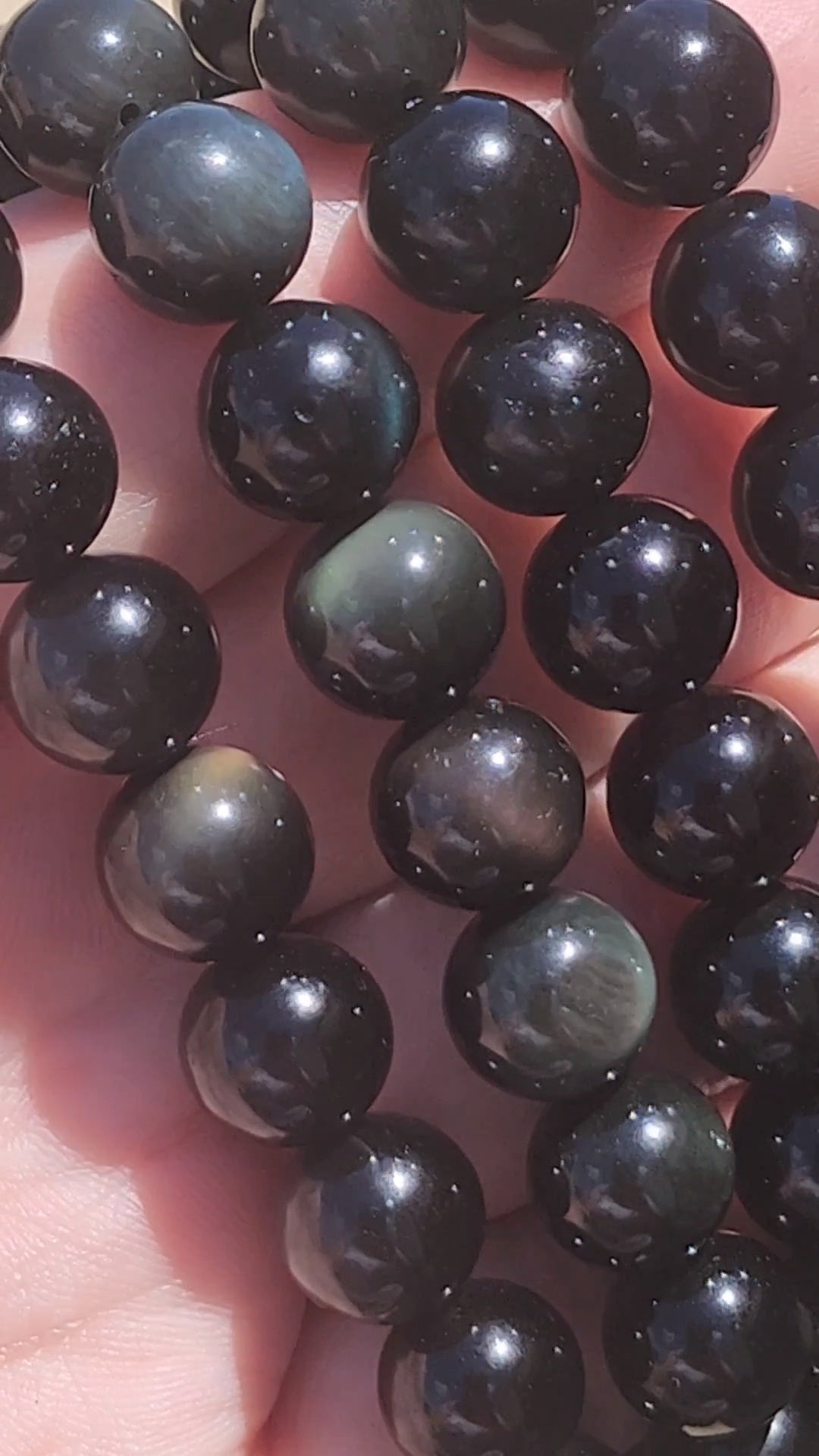 Rainbow obsidian bracelets