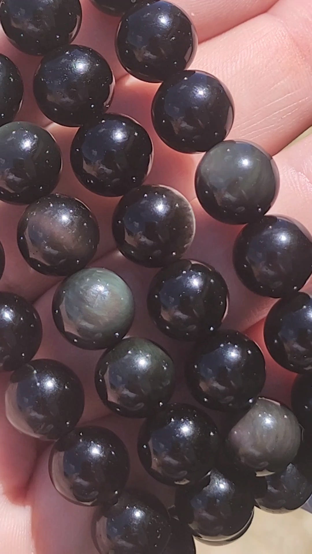 Rainbow obsidian bracelets