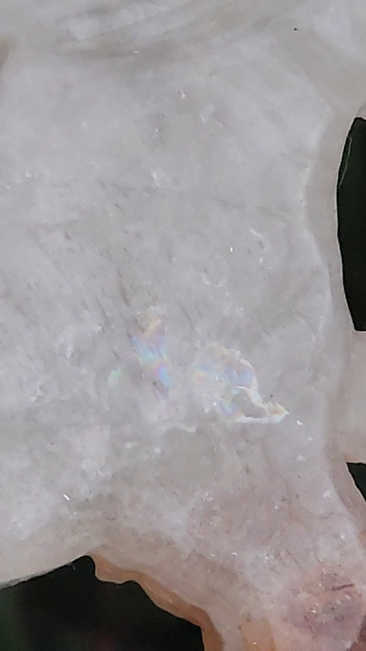 Fire quartz horse on moon
