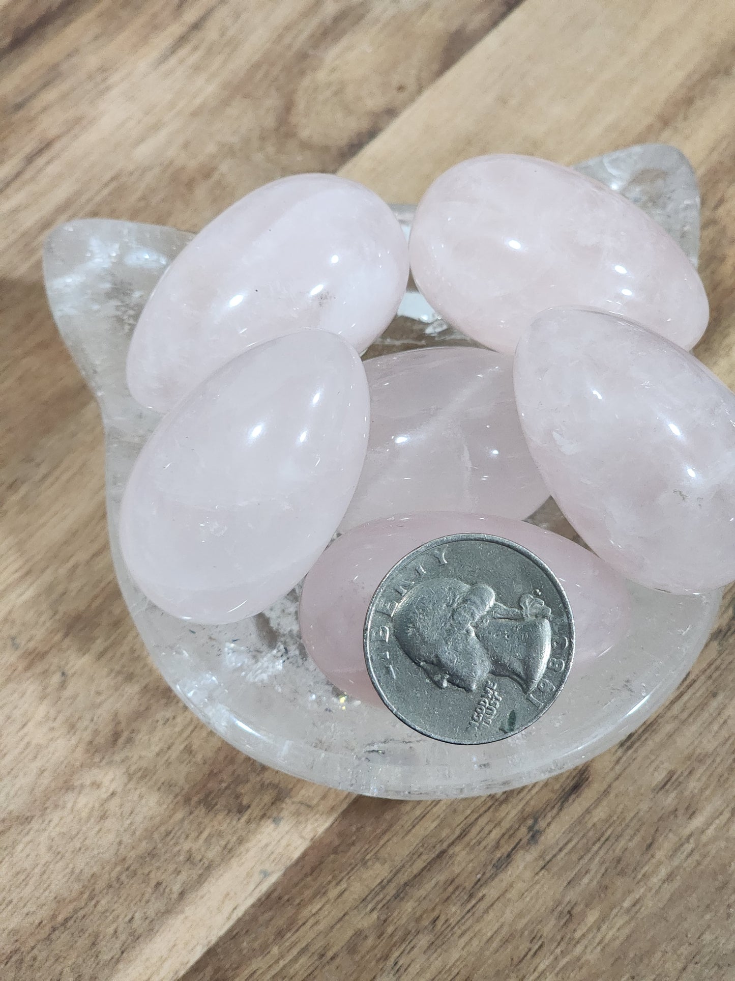 Rose quartz egg