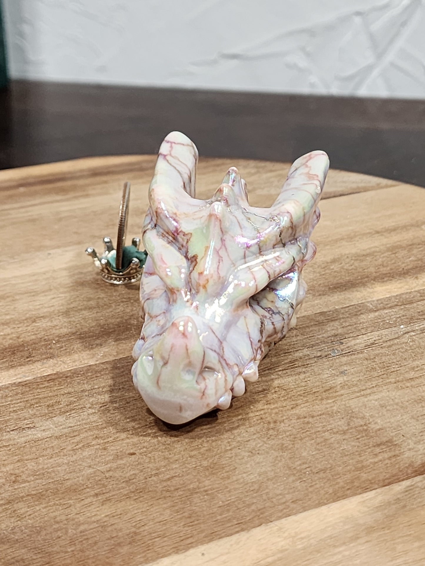 Aura red vein jasper dragon head
