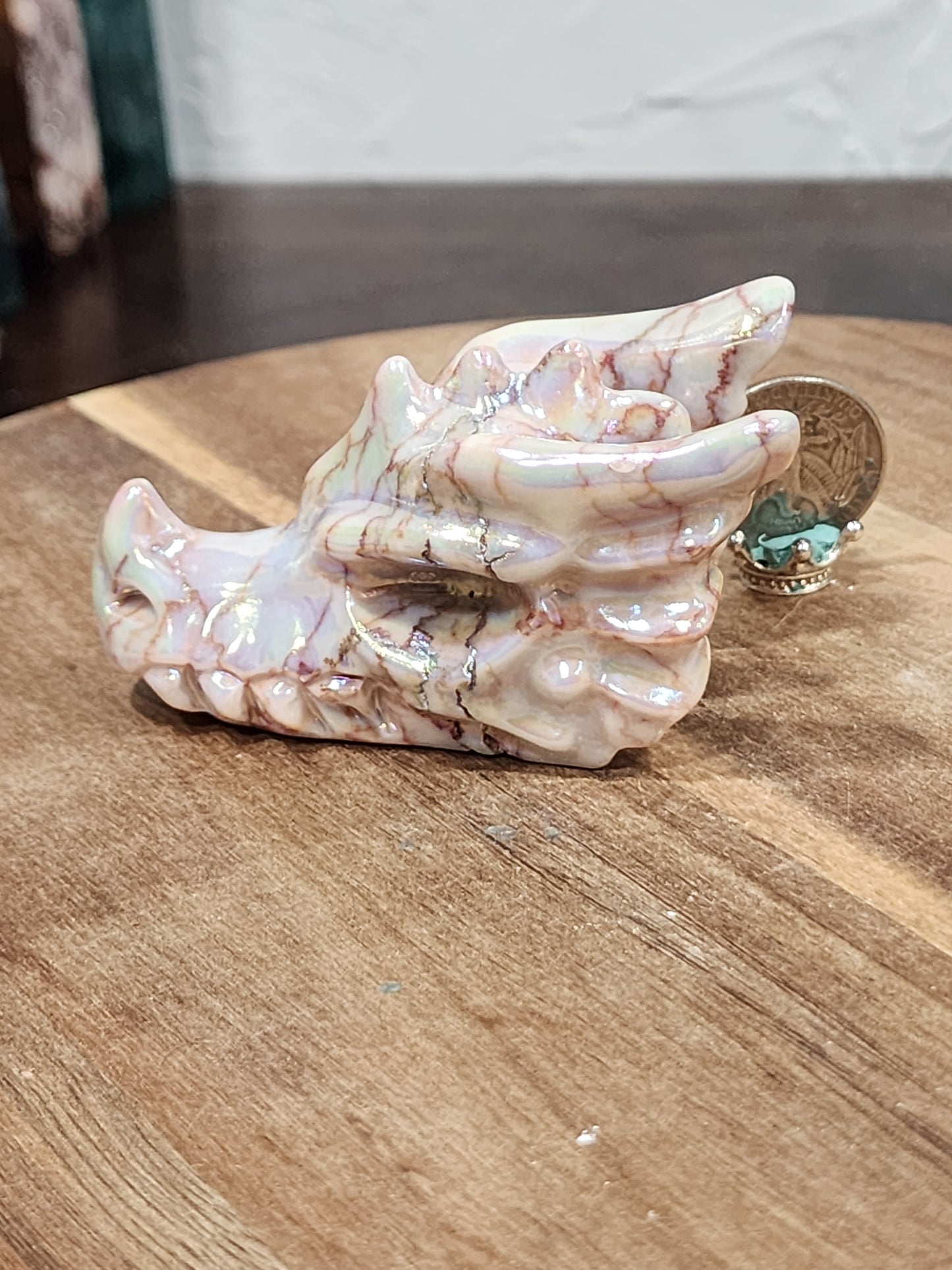 Aura red vein jasper dragon head