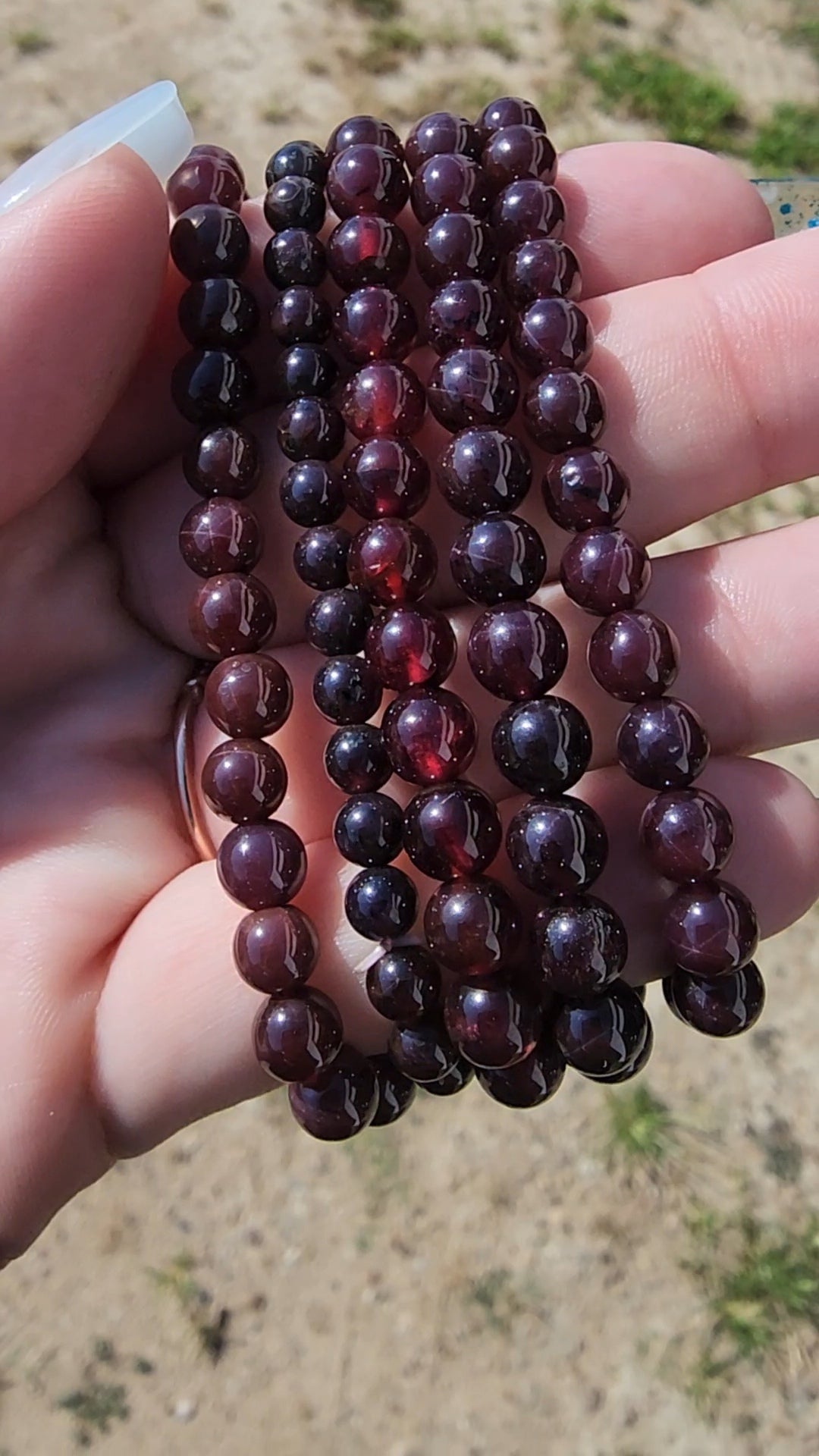 Starlight garnet bracelet