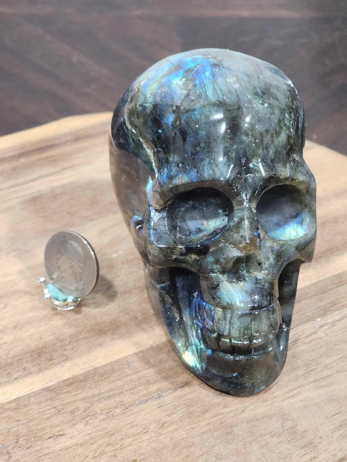 Labradorite skull