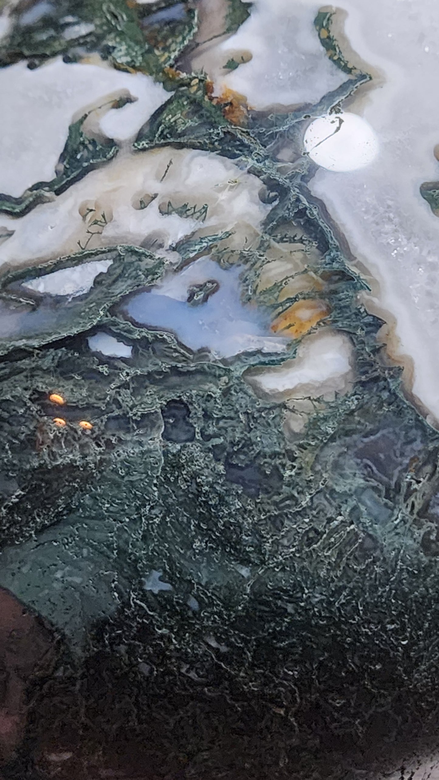 Moss agate statement sphere