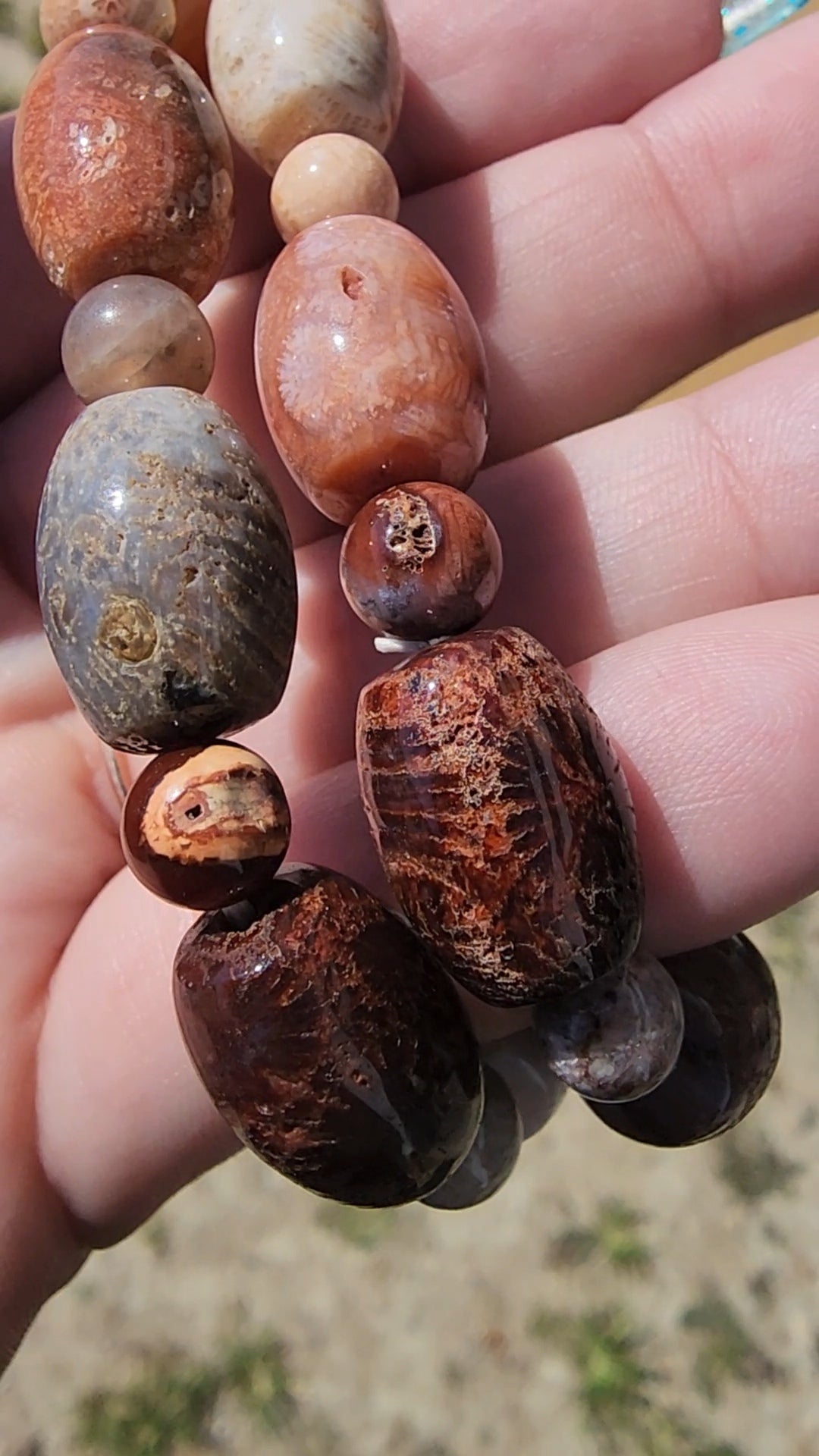 Coral jasper bracelet