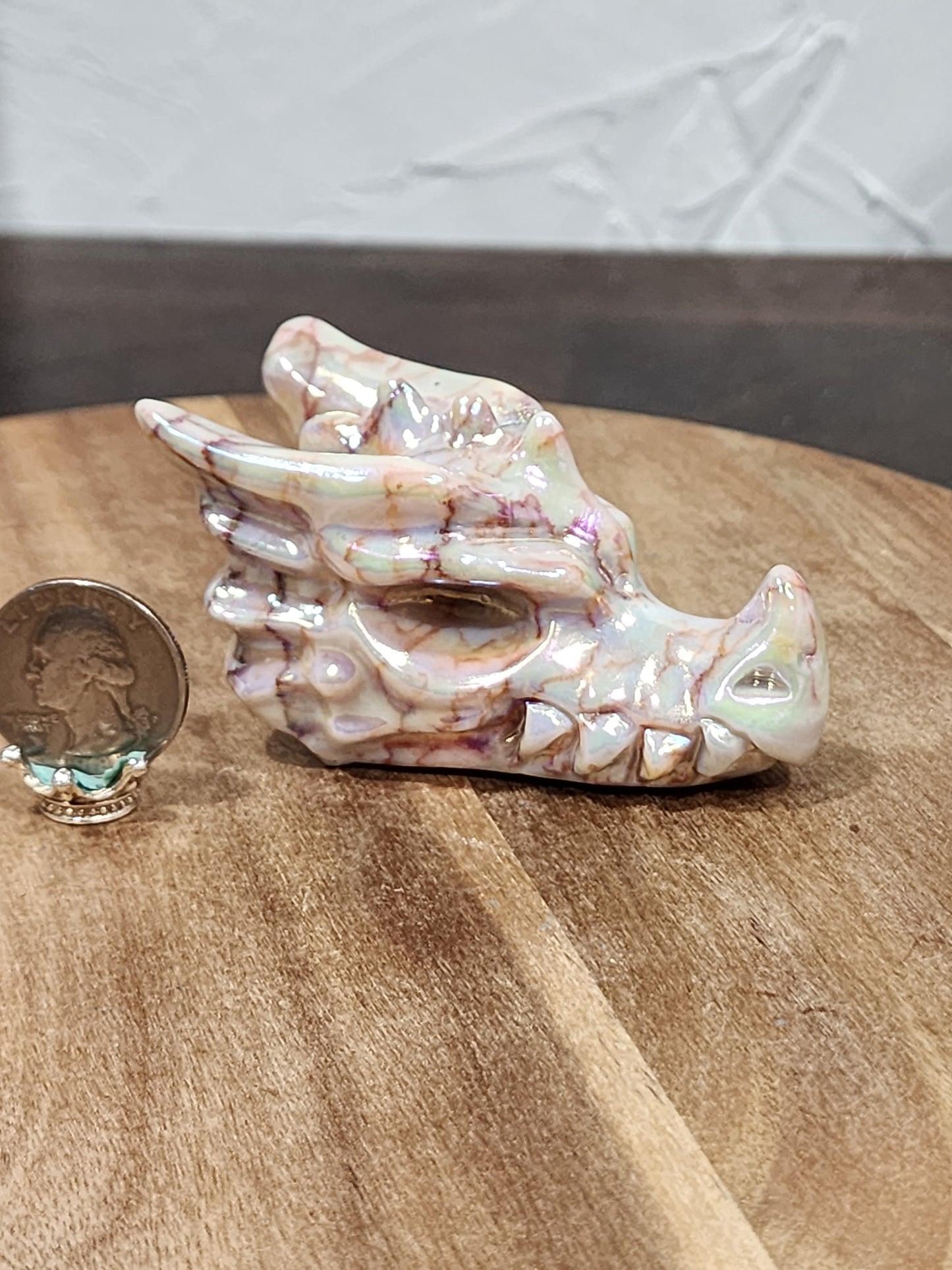 Aura red vein jasper dragon head