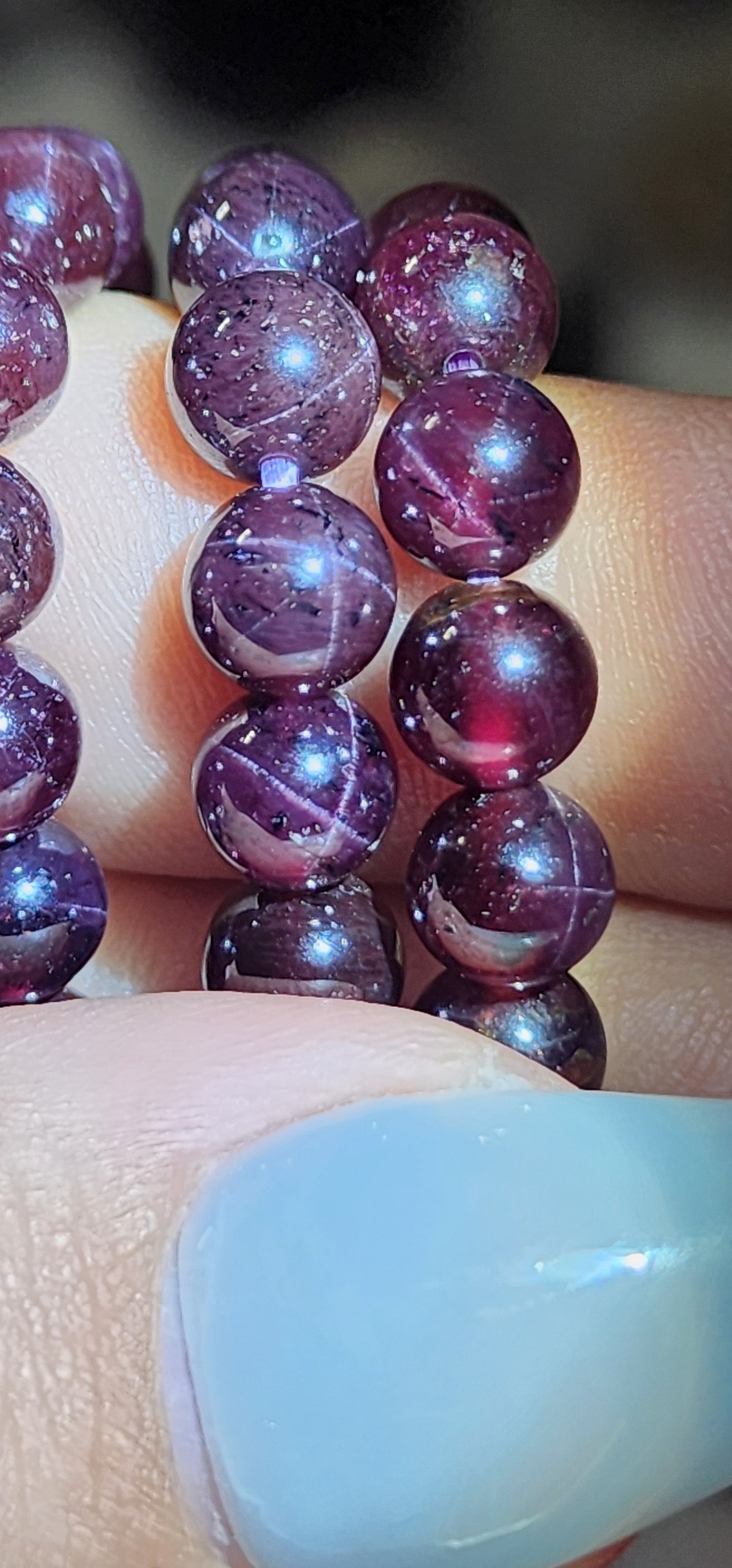 Starlight garnet bracelet