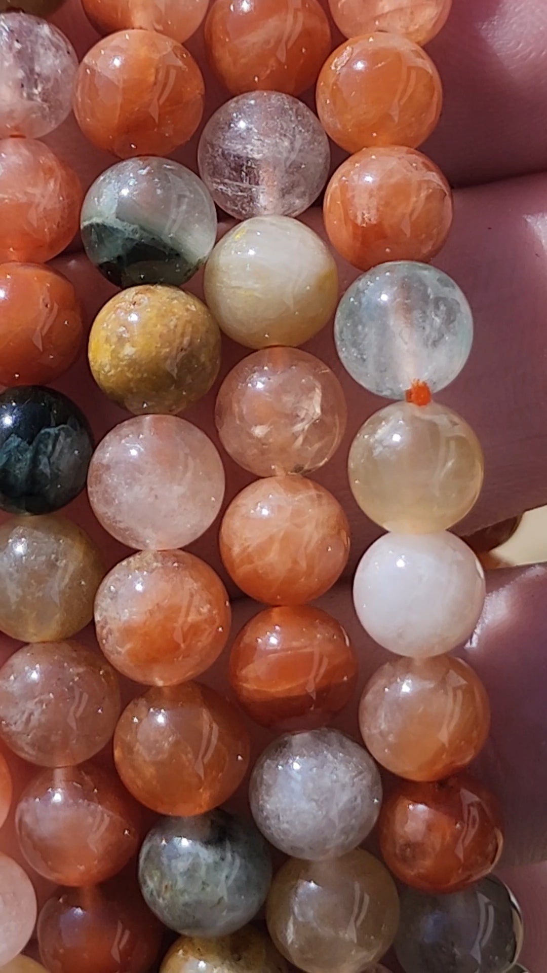 Rainbow rutile bracelet
