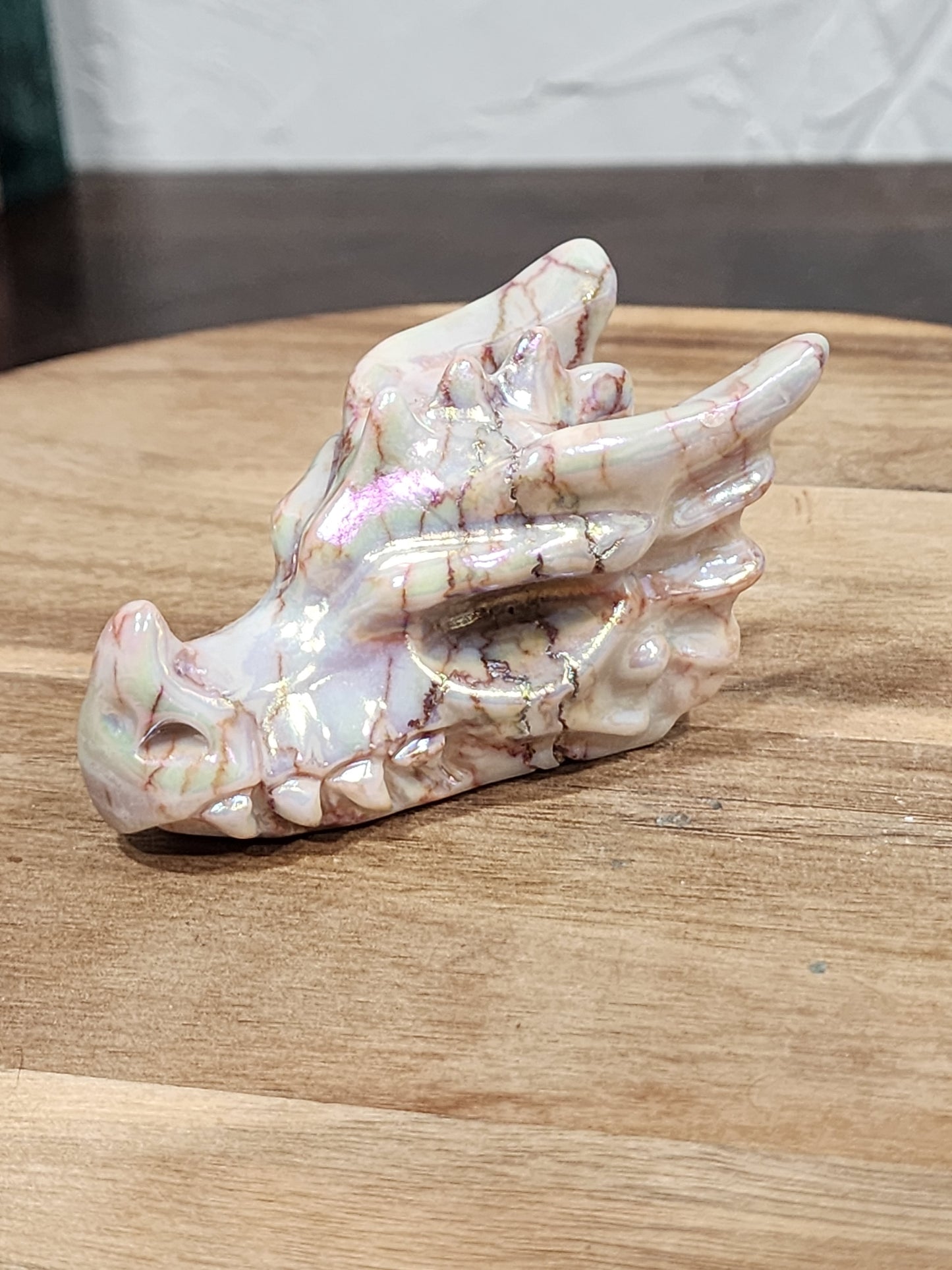 Aura red vein jasper dragon head