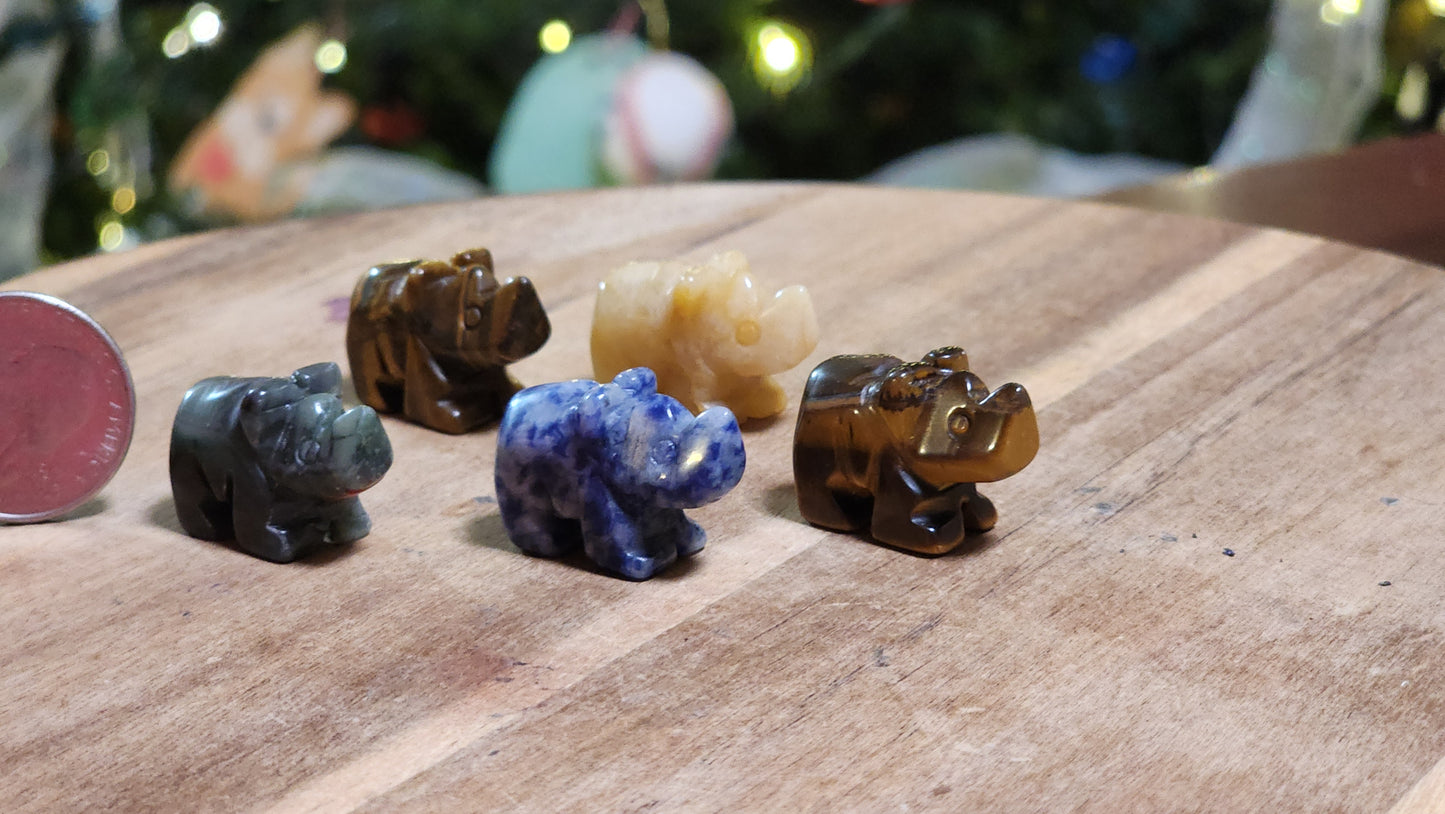 Mini rhino carving
